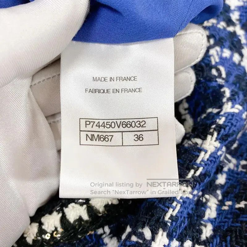 Chanel Chanel Sleeveless Blue Tweed Dress S Size . Size S / US 4 / IT 40 - 7 Thumbnail