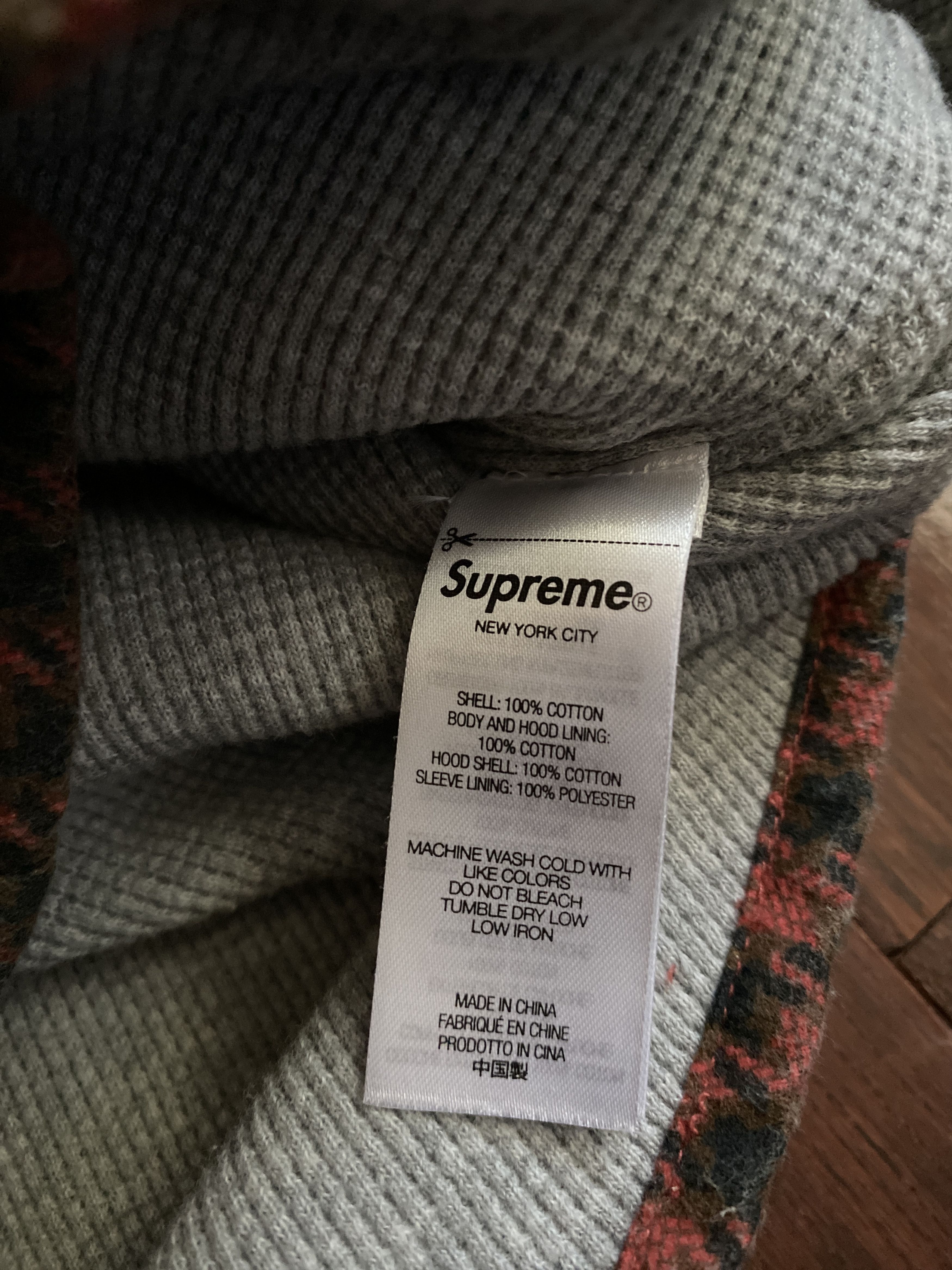 Supreme Houndstooth Flannel Hooded Shirt FW22 Size US S / EU 44-46 / 1 - 6 Thumbnail