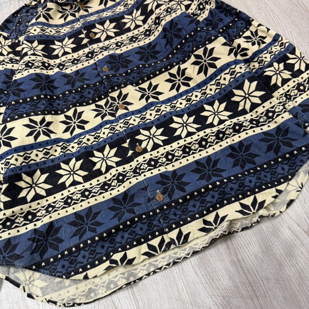 Japanese Brand Saison d art navajo pattern corduroy button up shirt Size US L / EU 52-54 / 3 - 4 Thumbnail