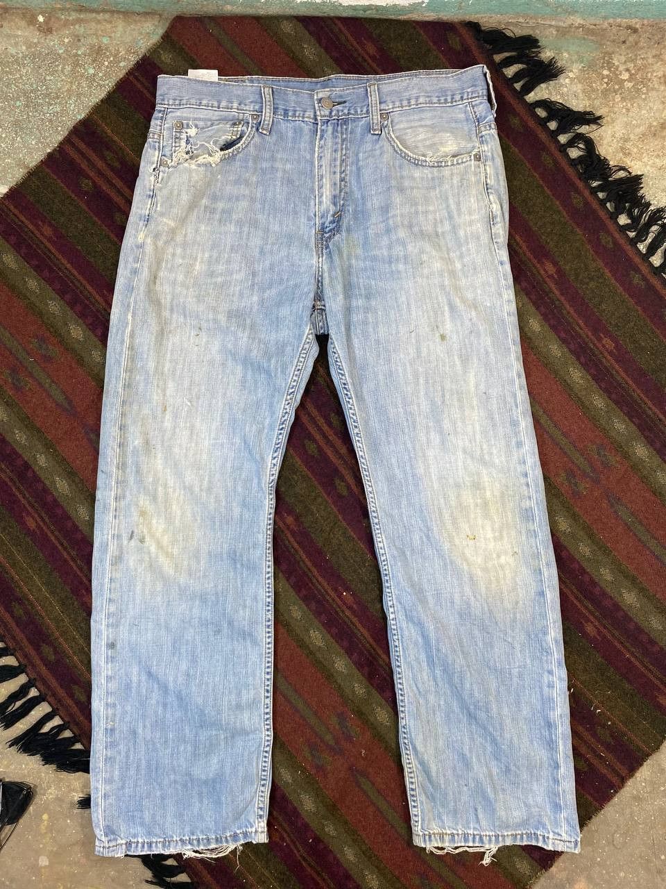 Levi's levis 559 loose straight fit distressed denim Size US 35 - 8 Thumbnail