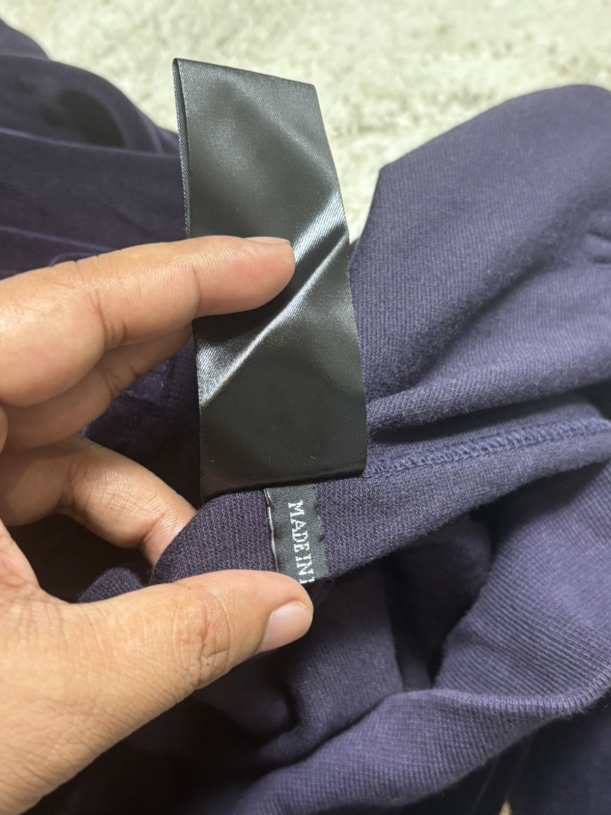 Haider Ackermann HAIDER ACKERMANN FW2015 DARK PURPLE VELVET HOODIE Size US XL / EU 56 / 4 - 5 Thumbnail