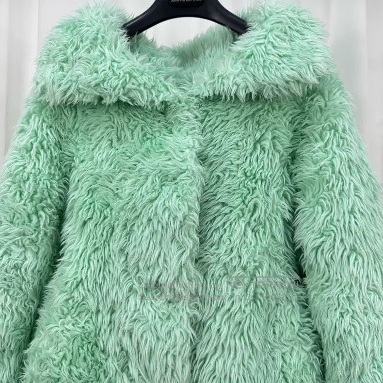 Balenciaga Balenciaga Mint Green Teddy Coat Size XXS / US 00 / IT 34 - 3 Thumbnail