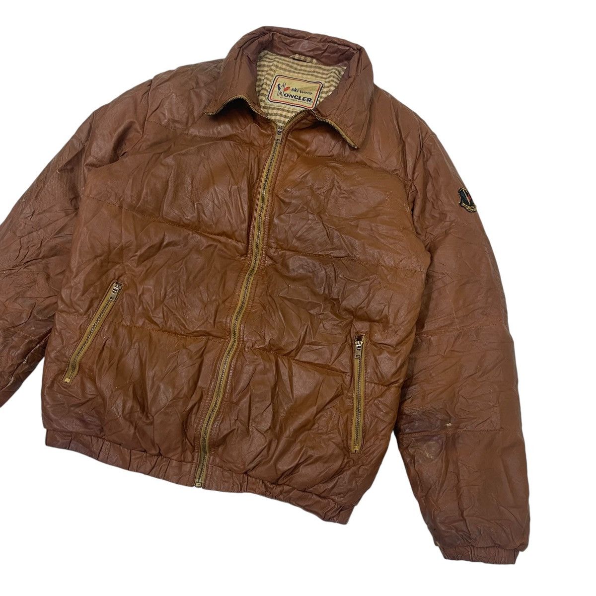 Moncler ⚡️Vintage Moncler Asics Cowhide Down Jacket Size US S / EU 44-46 / 1 - 6 Thumbnail