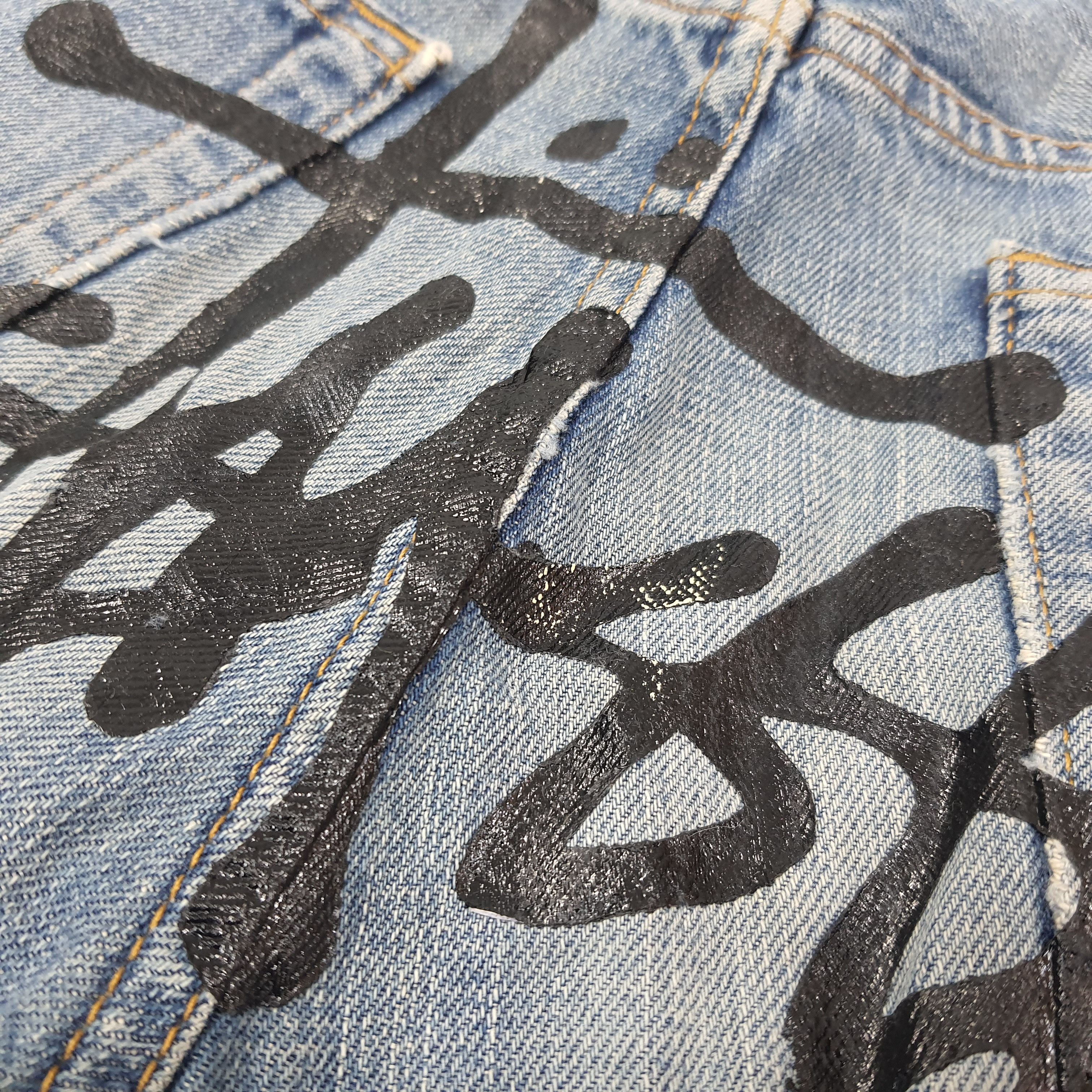 Stussy Vintage Stussy Rough n Rugged Denim Custom Logo Jeans C228N9 Size US 31 - 4 Thumbnail