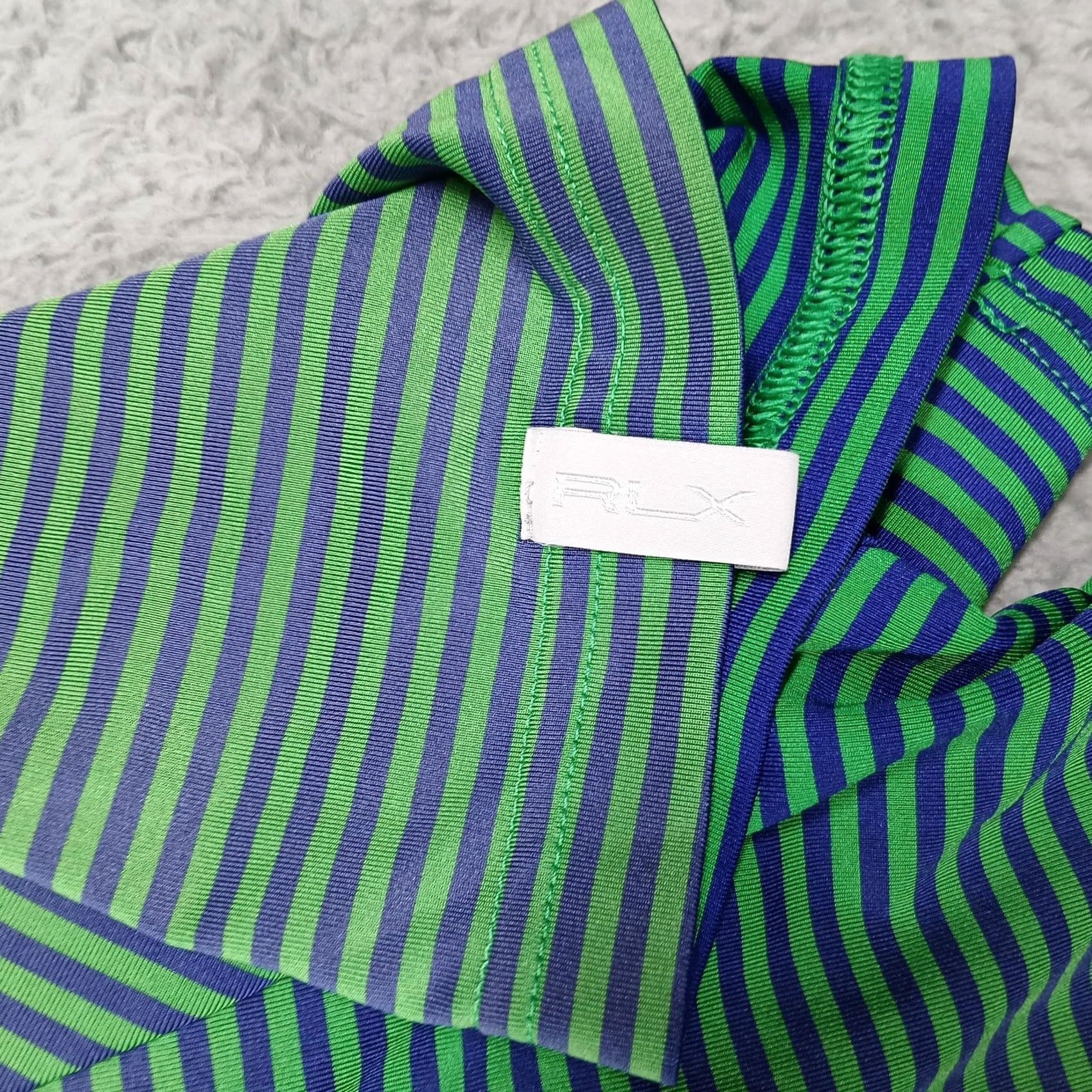 RLX Ralph Lauren RLX Ralph Lauren Polo Shirt Mens L Green Blue Stripe Pebble Beach Golf 1919 Shirt Short Sleeve Polo Mens Green Size US L / EU 52-54 / 3 - 4 Thumbnail