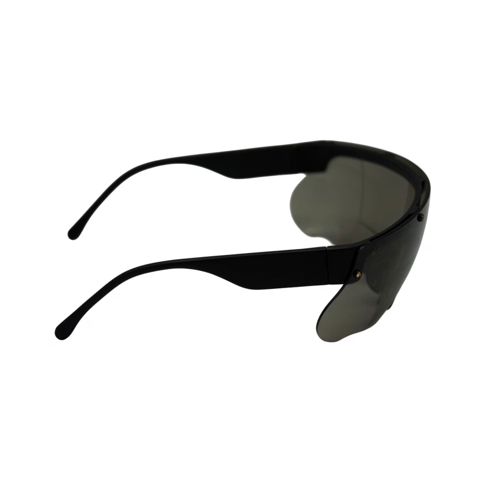 Vintage VINTAGE Bollé Eagle Vision II Visor Sunglasses Black Smoke Shield France FRAMES Mens Sunglasses 1980s 1990s Vision Eagle Visor Size ONE SIZE - 4 Thumbnail