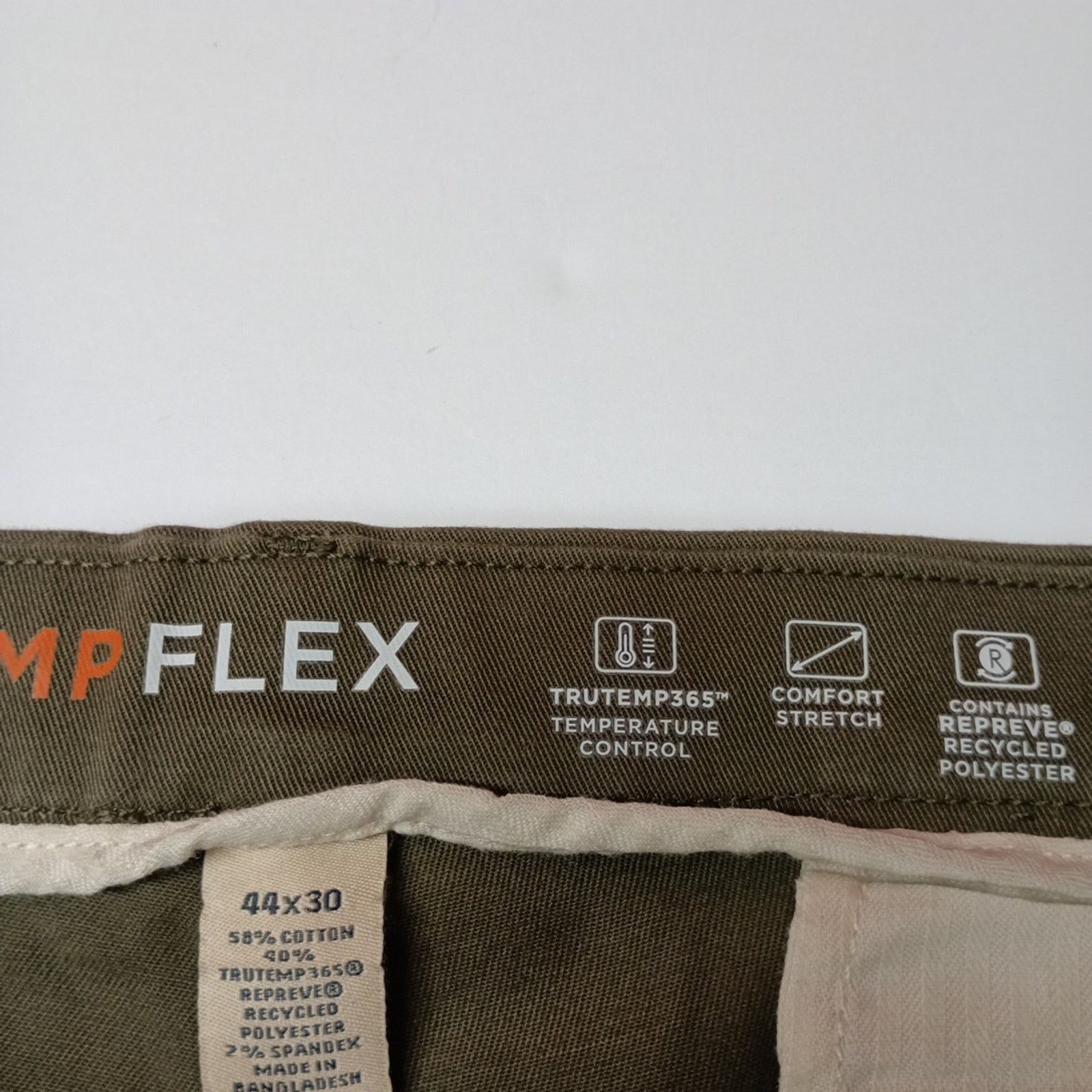 St. Johns Bay St John's Bay Temp Flex Straight Pants Mens 44x30 Dark Olive Size US 44 / EU 60 - 5 Thumbnail