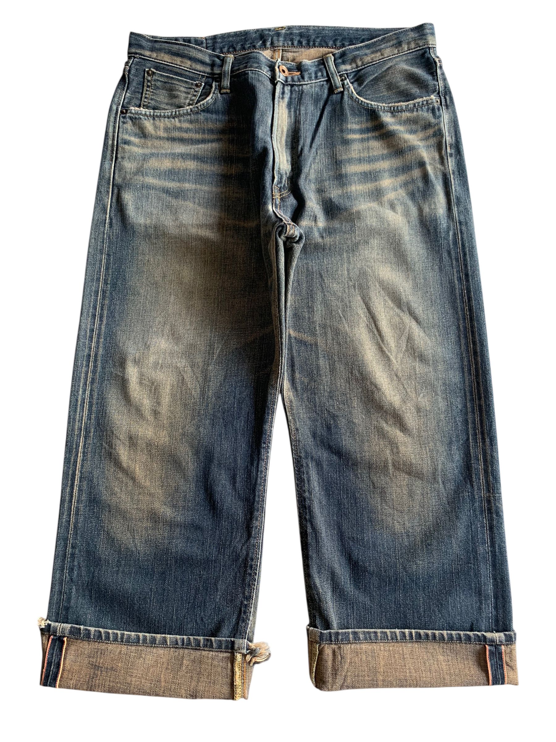 Edwin VINTAGE EDWIN 505Z BAGGY SELVEDGE RUSTY DISTRESSED DENIM Size US 36 / EU 52 - 5 Thumbnail