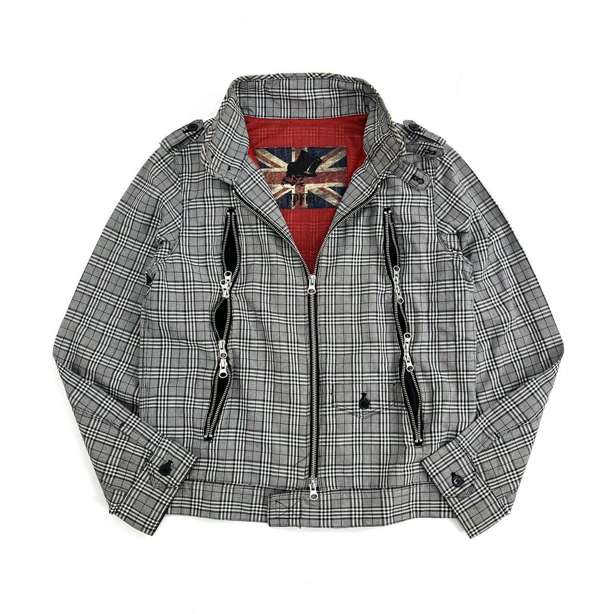 PPFM 2000s PPFM Five Pocket Punks Plaid Bikers Jacket Lgb Goa Size US M / EU 48-50 / 2 - 3 Thumbnail
