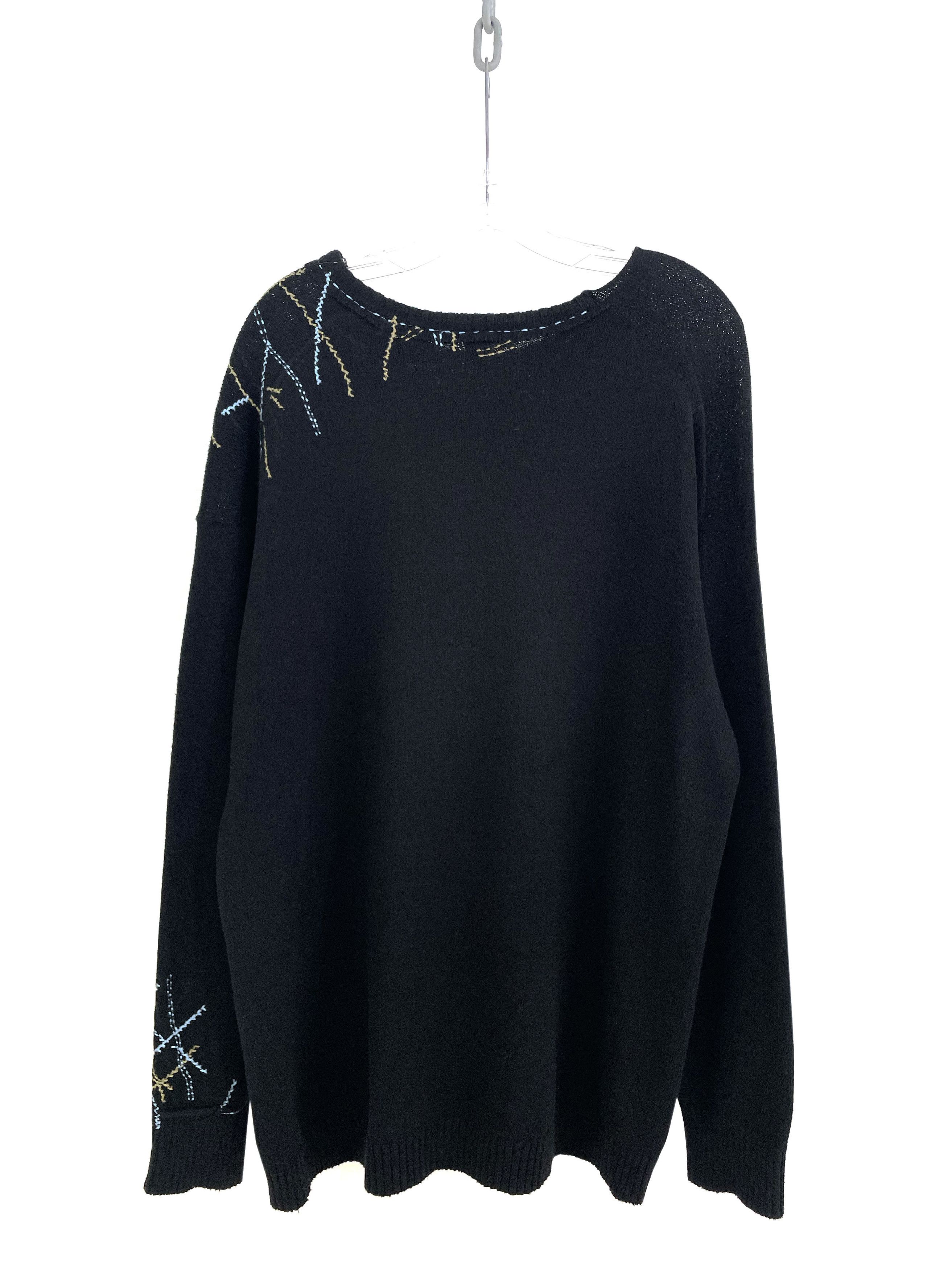 Yohji Yamamoto Contrast Stitch Knit Sweater Size US L / EU 52-54 / 3 - 7 Thumbnail