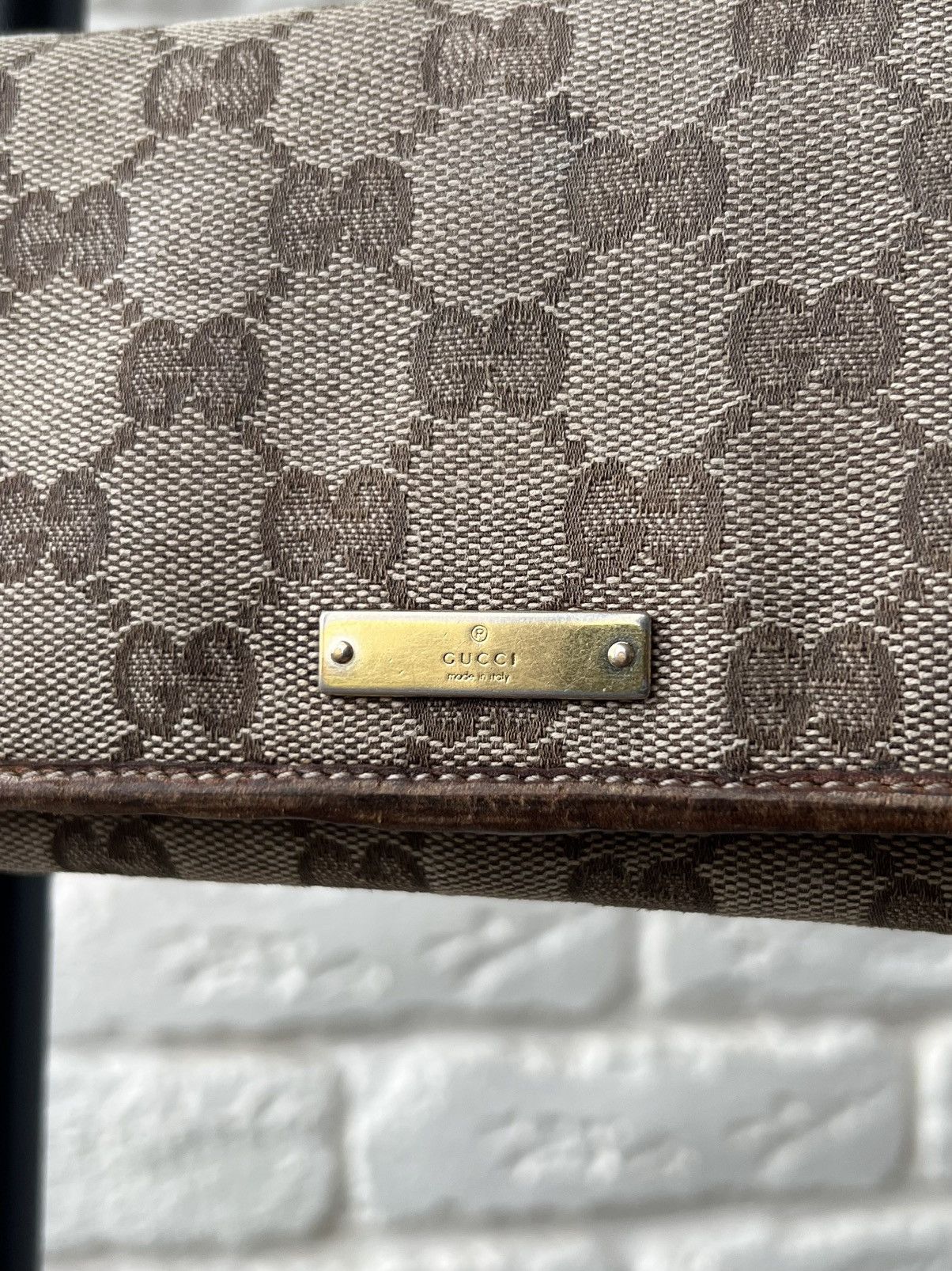 Gucci Gucci GG Monogram Vintage Canvas Clutch Chain Wallet Bag Size ONE SIZE - 3 Thumbnail