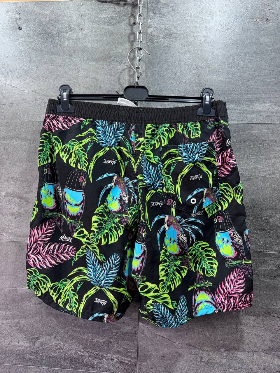 Mambo Mambo Men's Tropical Parrot Board Shorts Swim Trunks Size US 34 / EU 50 - 10 Thumbnail