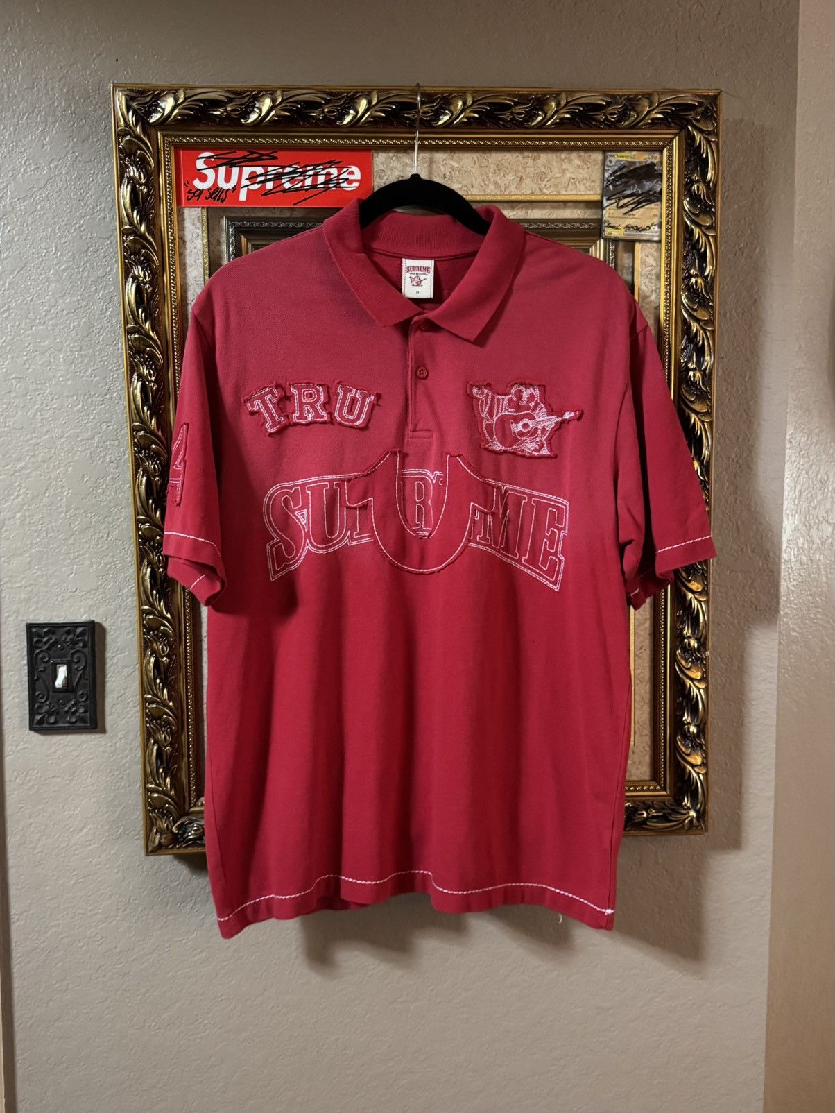 Supreme Supreme Sunflower Polo Red | Grailed