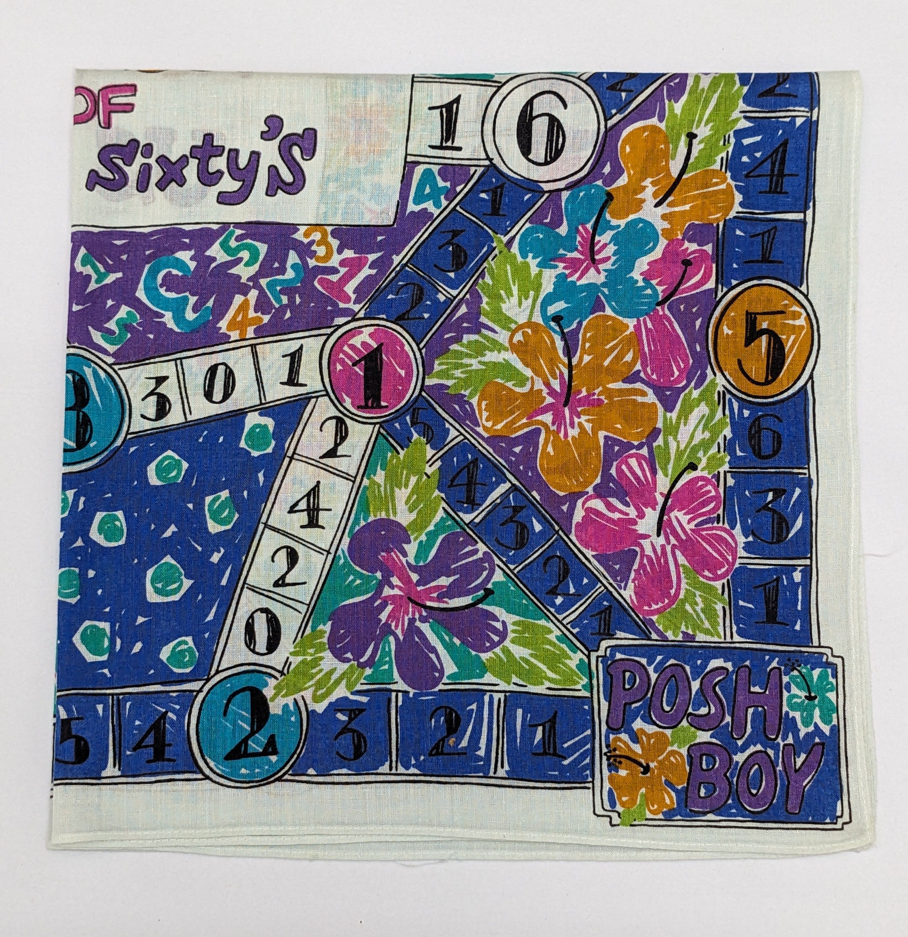 Other POSH BOY Handkerchief Reminiscent Of US Sixtys Board Game Size ONE SIZE - 1 Thumbnail