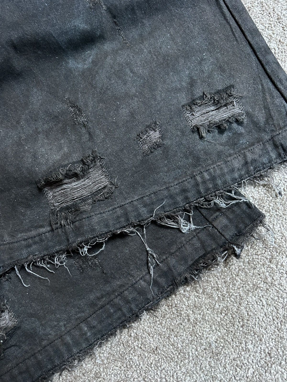 Japanese Brand Flared Distressed Denim Wide Leg Size US 30 / EU 46 - 4 Thumbnail