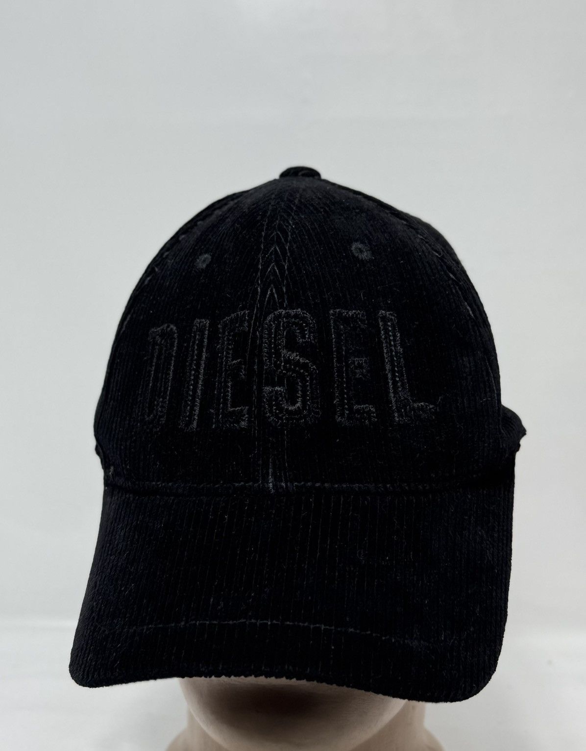 Diesel Diesel Black Velvet Corduroy Big Logo Black Cap Size ONE SIZE - 1 Thumbnail