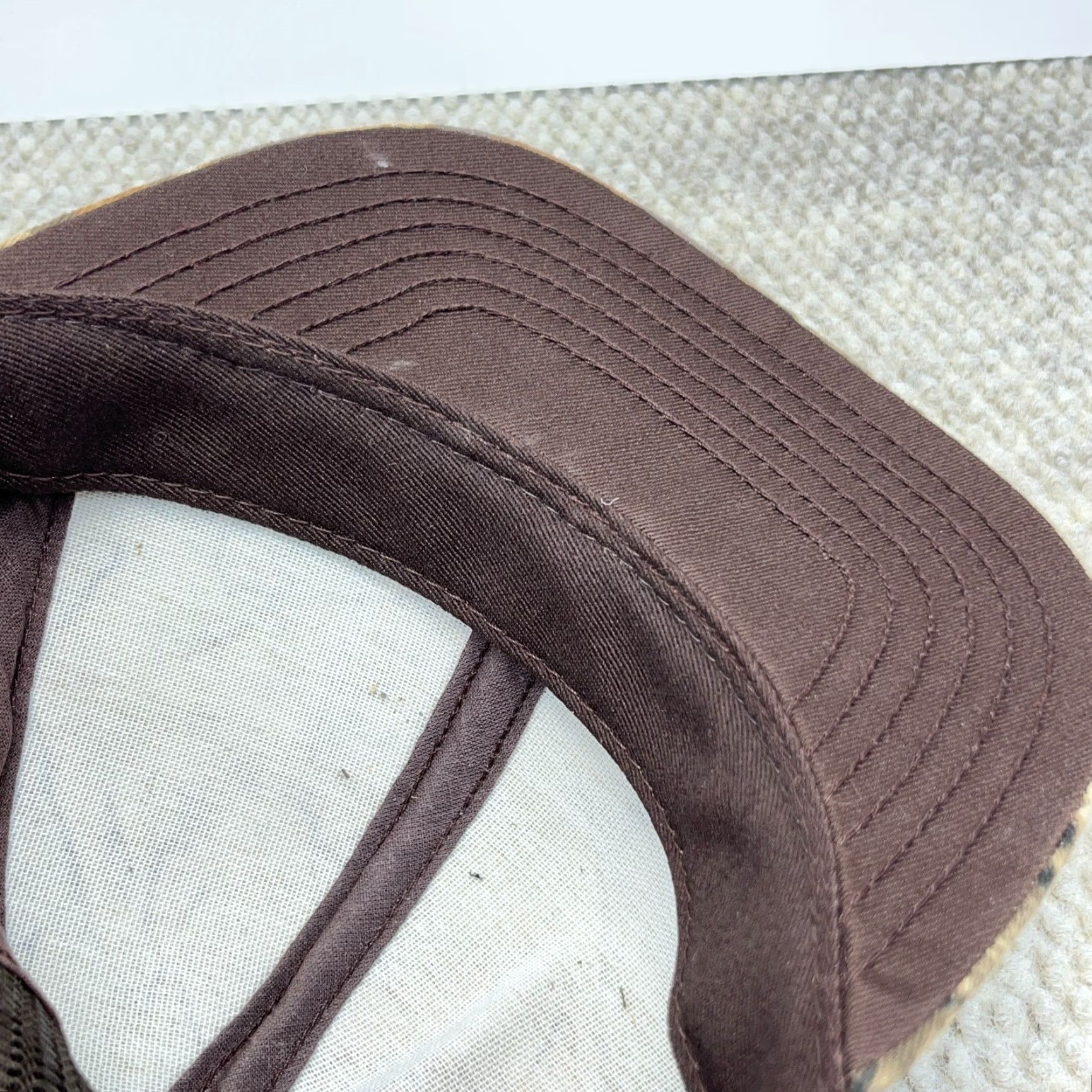 Vintage VINTAGE Sniper Camo Trucker Hat Cap Snap Back Made In USA Brown Camo Trucker Hat Vintage 90s Hunting Men's Adjustable Cap USA 80s 90s Outdoor Size ONE SIZE - 7 Thumbnail