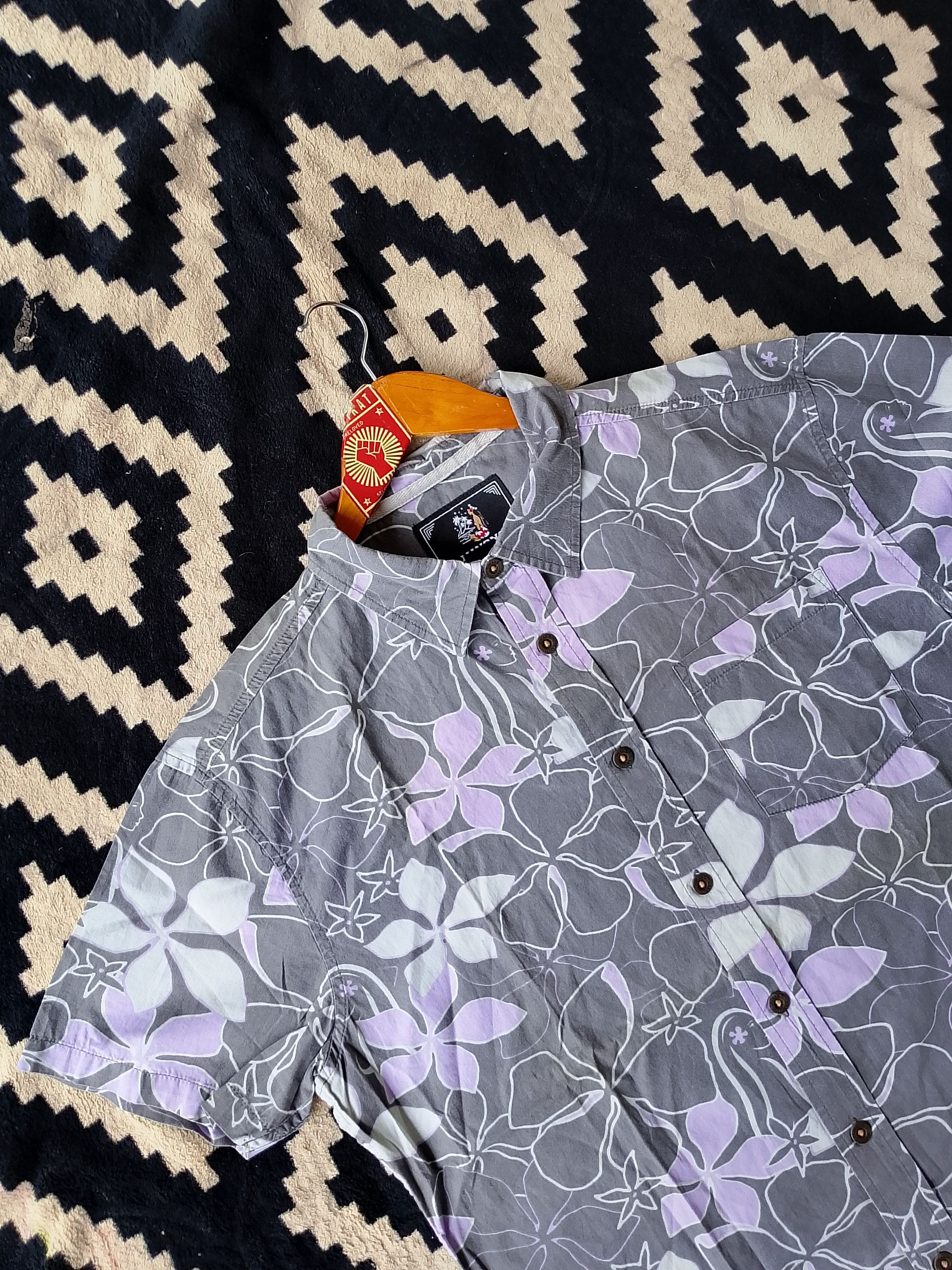 Vintage Hinano Tahiti Muted Lavender Archive Hawaiian Shirt Size US M / EU 48-50 / 2 - 2 Thumbnail