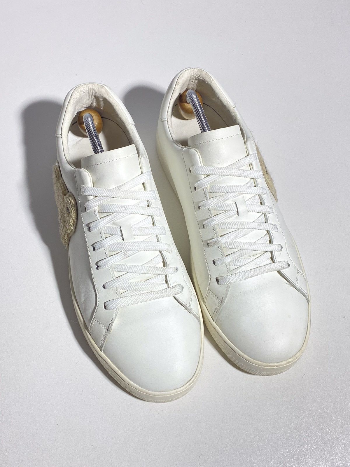 Palm Angels Palm Angels Teddy Bear Logo White Leather Sneakers Size US 10 / EU 43 - 9 Thumbnail