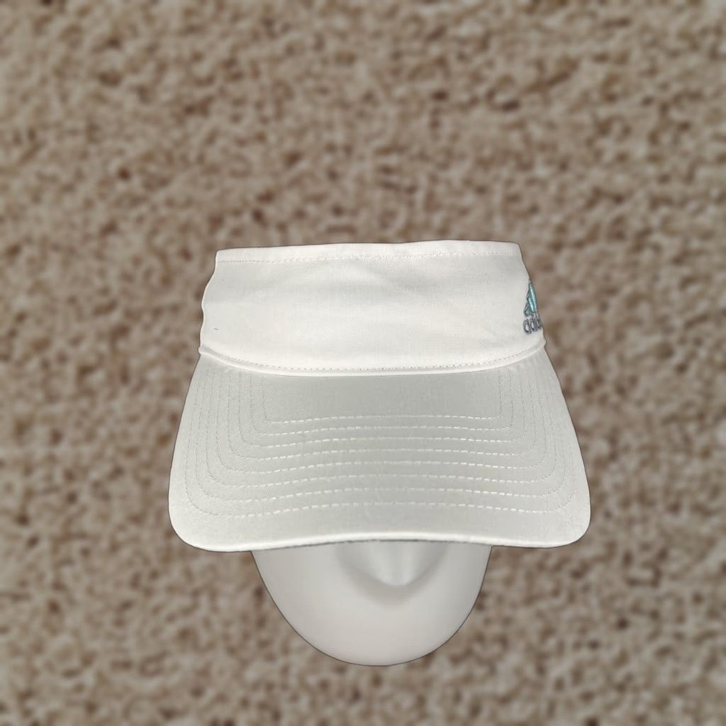 Adidas adidas Visor Adult One Size White Twill Cotton Tennis Golf Aeroready Hat/Cap Men’s Women’s? Size ONE SIZE - 1 Thumbnail