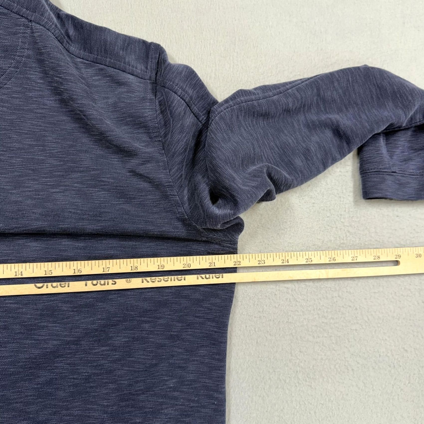 Vintage Age Of Wisdom Sweatshirt Mens M Blue Lightweight 1/4 Zip Mock Neck Pullover Shirt Size US M / EU 48-50 / 2 - 5 Thumbnail