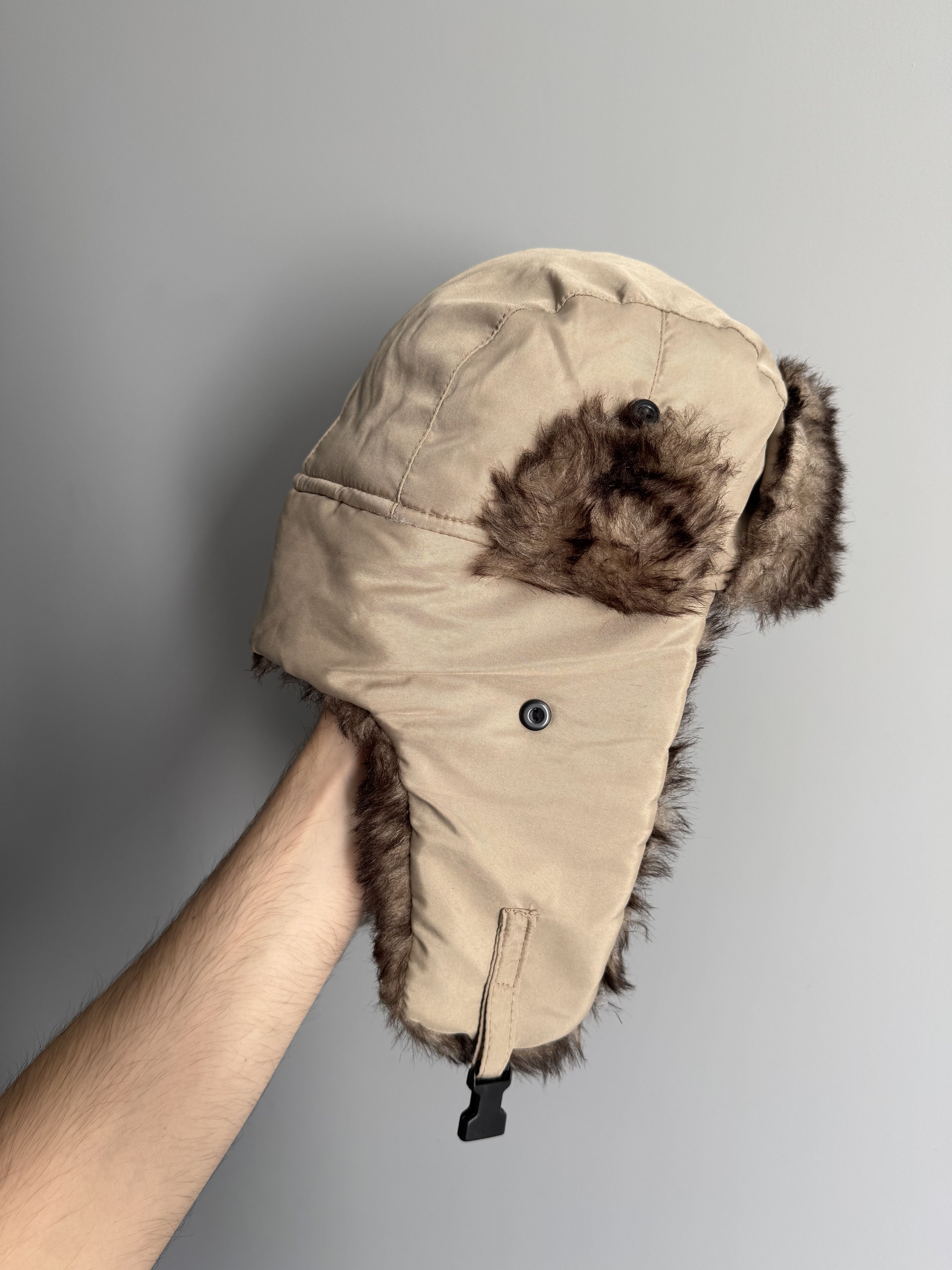 Japanese Brand Vintage Nylon Ushanka Fuzzy Warm Trapper Fur Hat Size ONE SIZE - 4 Thumbnail