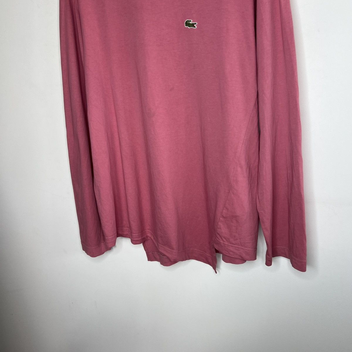 Comme des Garcons SHIRT × Lacoste Lacoste Comme Des Garcons Bias-Cut Longsleeve Tshirt Pink Size US L / EU 52-54 / 3 - 2 Thumbnail