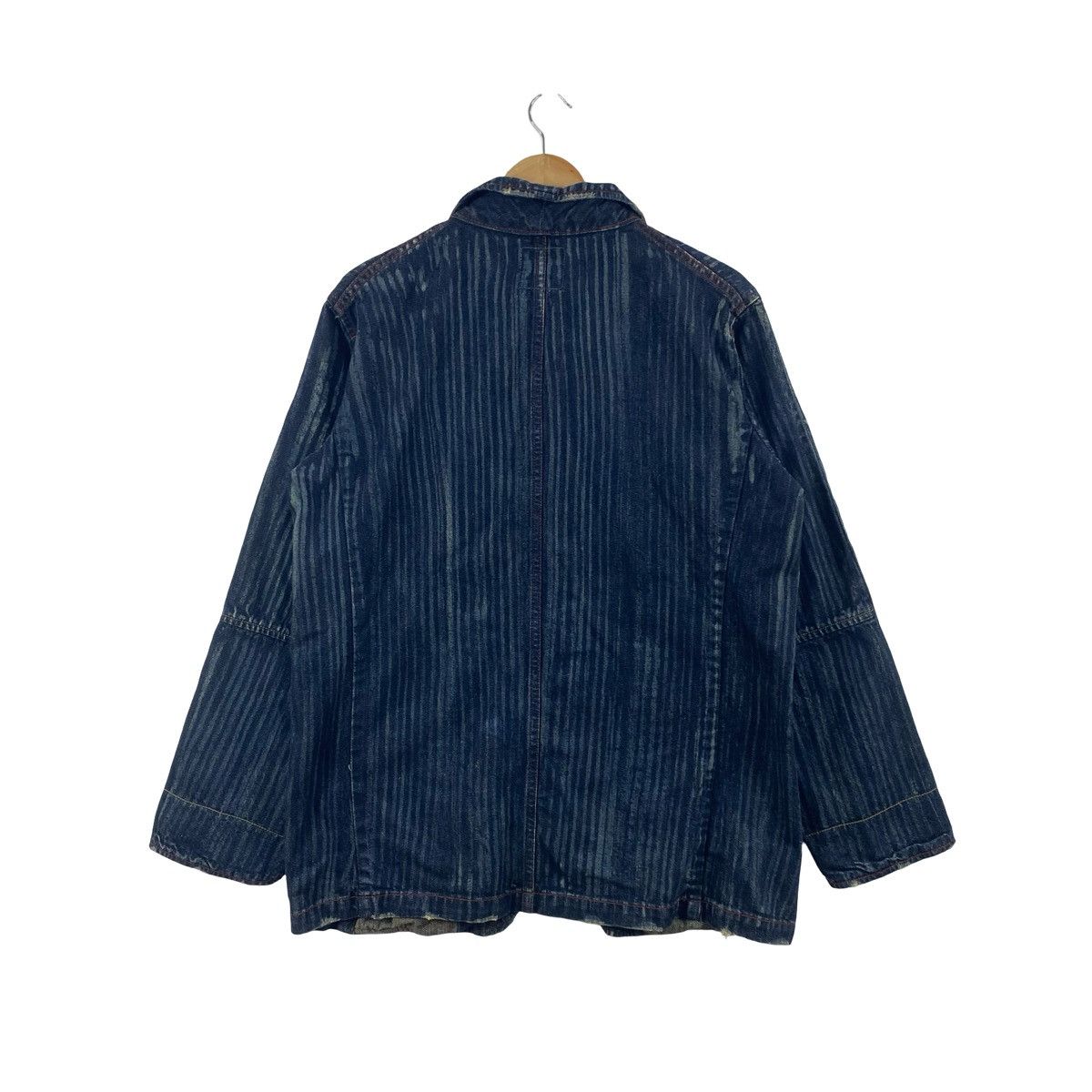 Vintage Vintage DVOPL POWER To The People Indigo Striped Denim Size US L / EU 52-54 / 3 - 8 Thumbnail