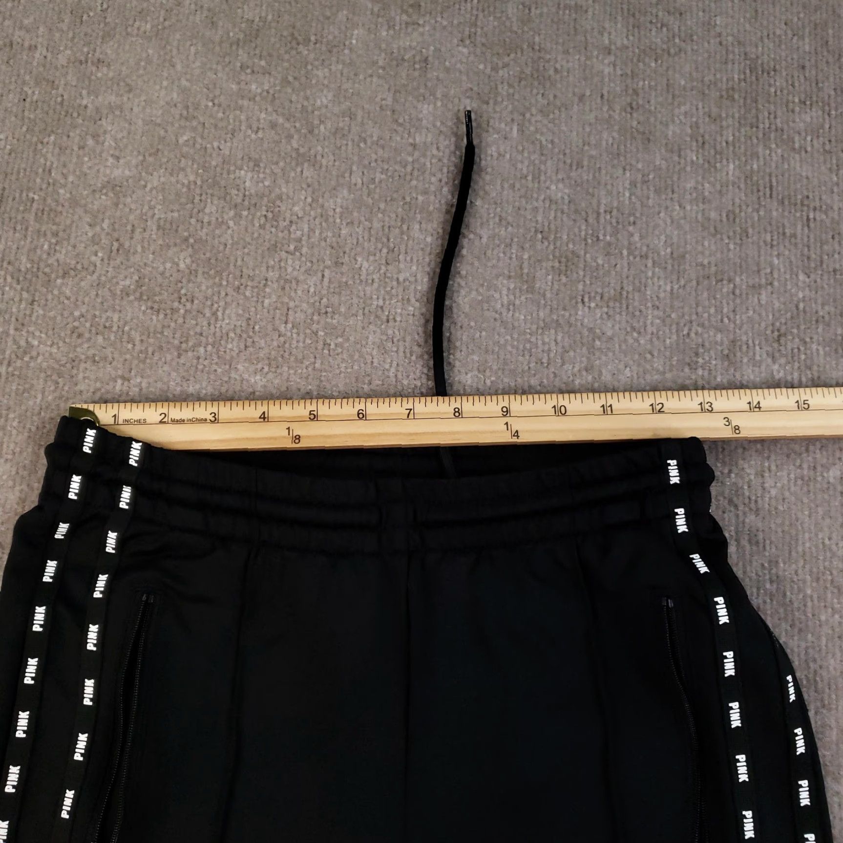 Pinko PINK Active Pants Womens XS Black Joggers Zip Pockets Tapered Track Stretch Size 26" / US 2 / IT 38 - 5 Thumbnail