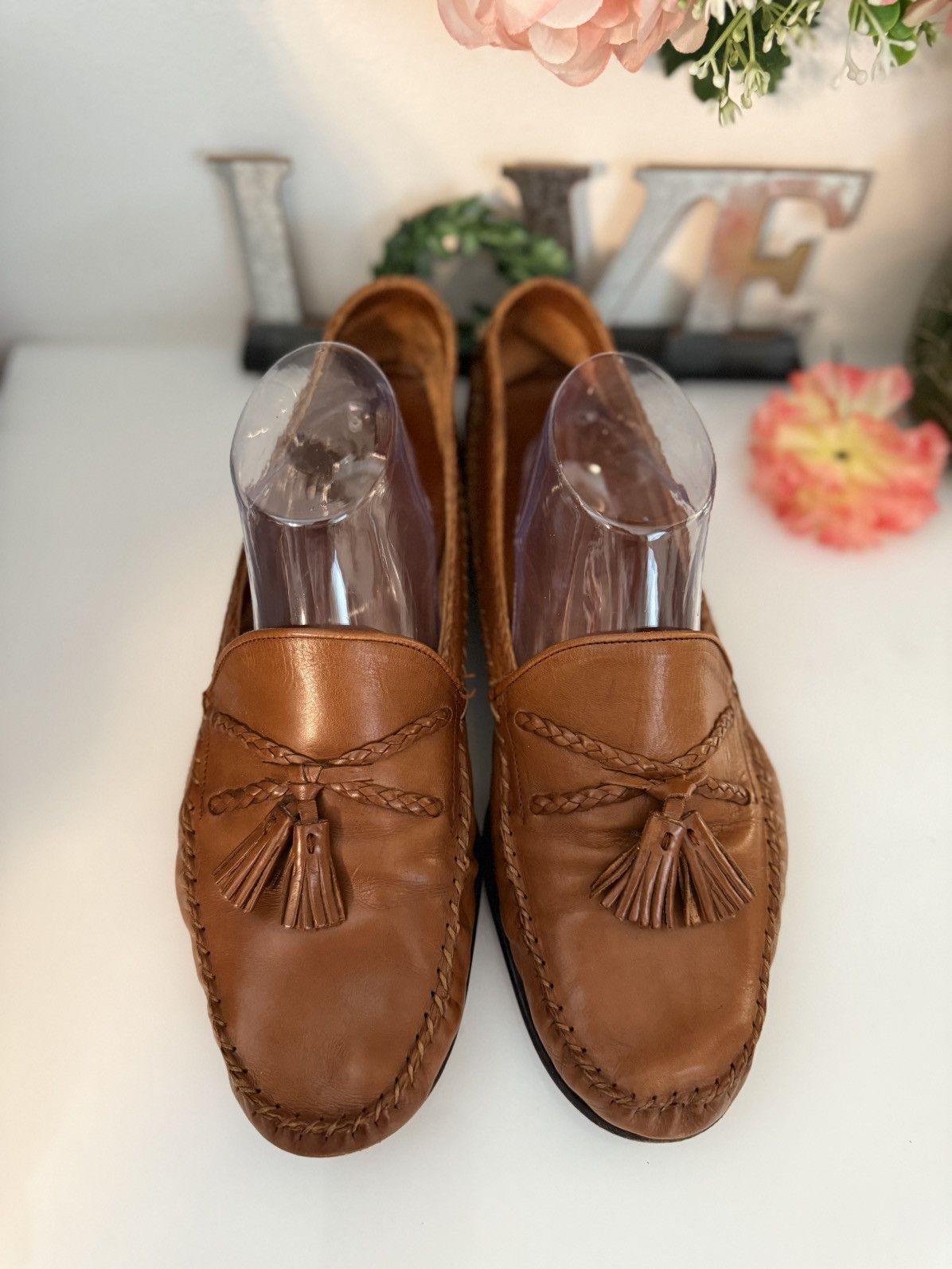 Bragano Bragano Italy Leather Tasseled Loafers 10.5 M Cognac Brown Size US 10.5 / EU 43-44 - 11 Thumbnail