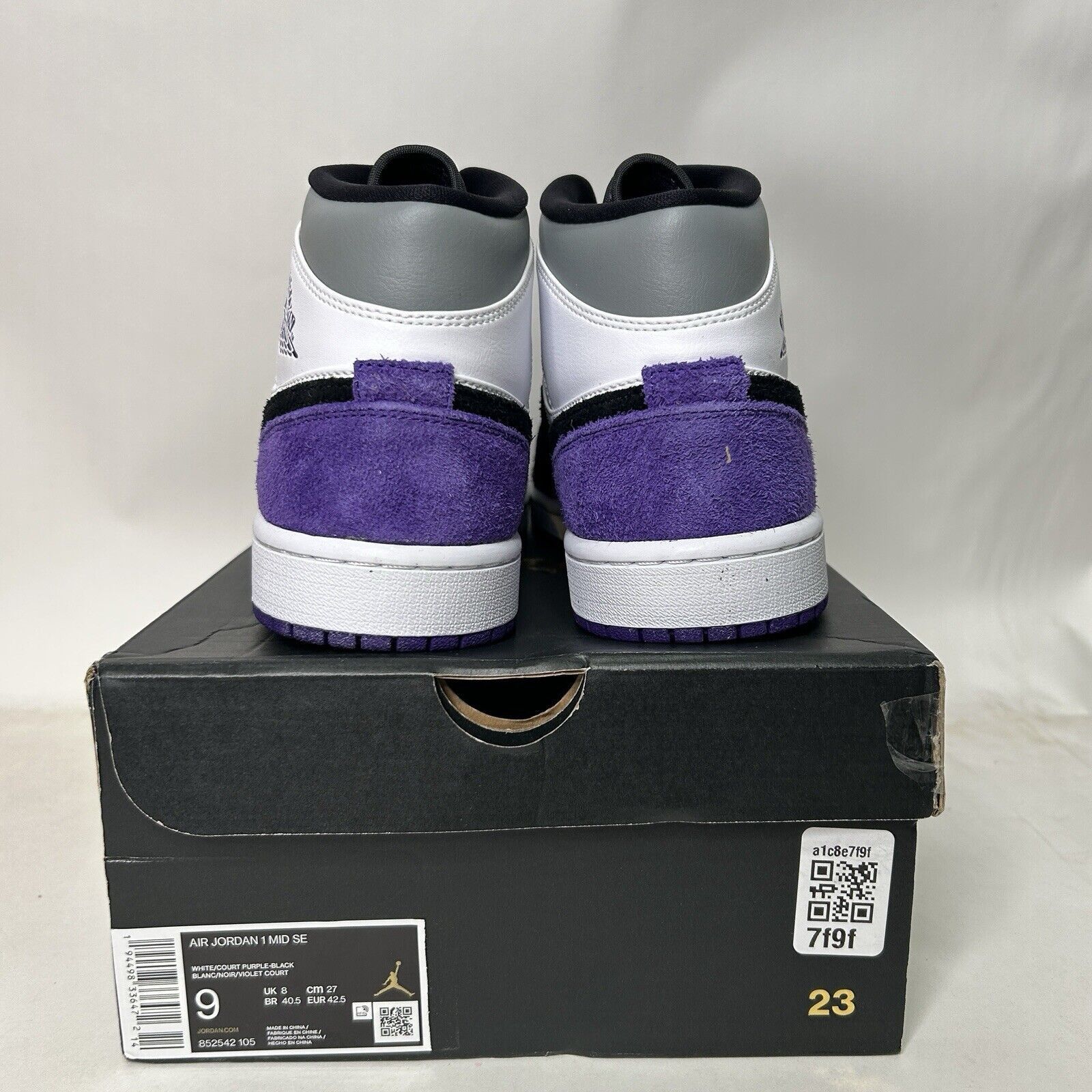 Nike Nike Air Jordan 1 Mid SE “Varsity Court Purple” 2024 Size US 9 / EU 42 - 4 Thumbnail