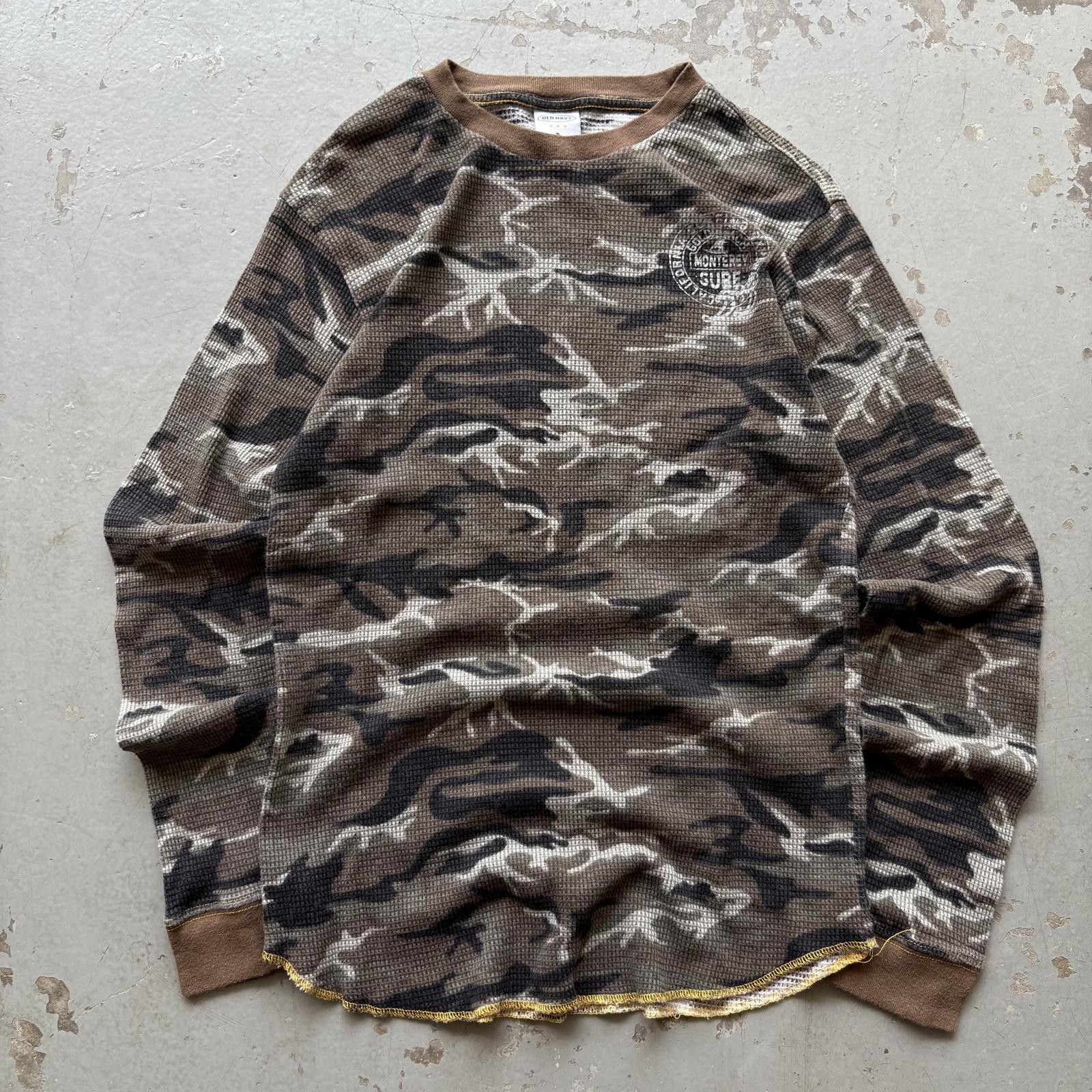 Old Navy × Vintage Vintage Y2K Old Navy California Surf Camo Thermal Shirt Size US S / EU 44-46 / 1 - 1 Thumbnail