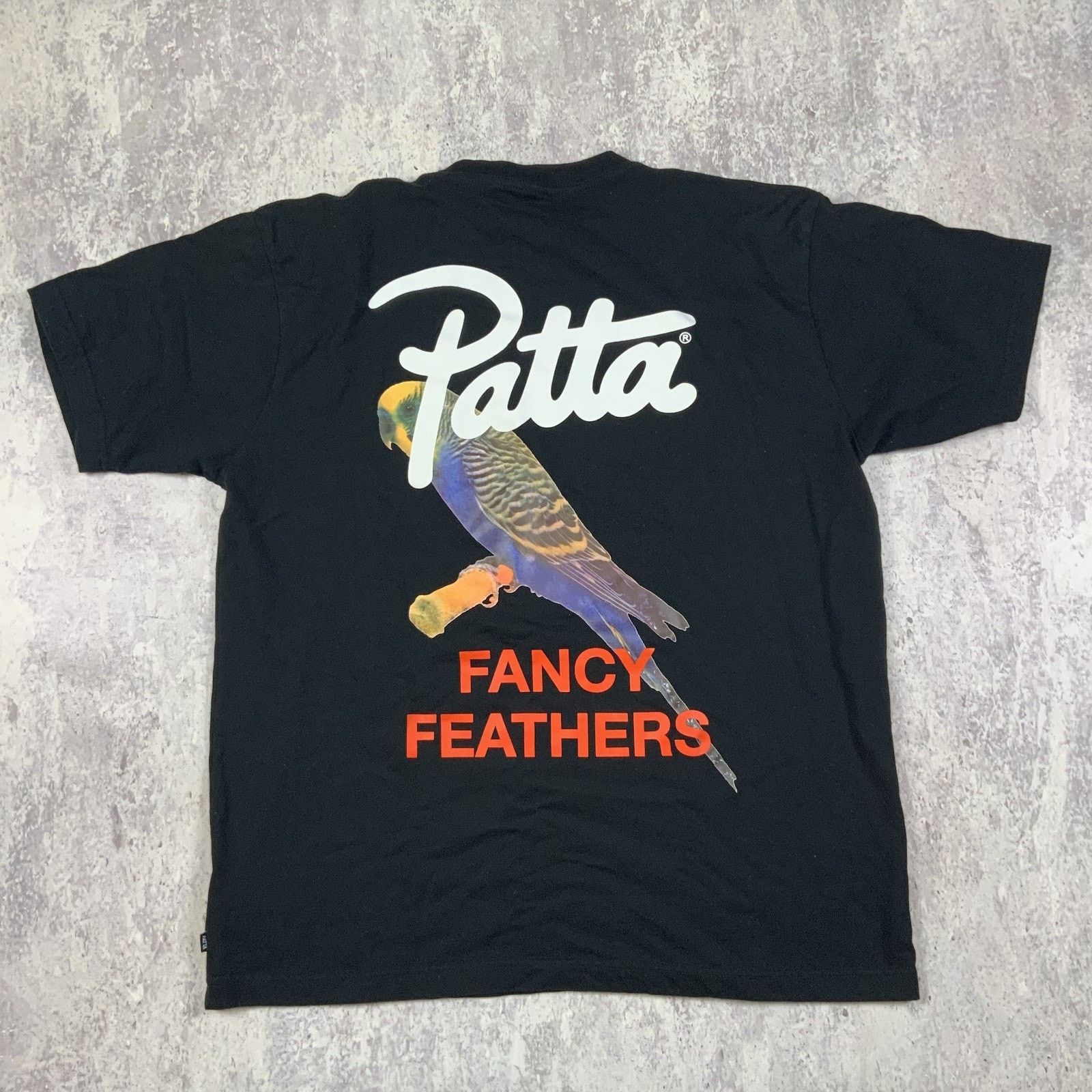 Patta Patta T-Shirt Mens Large Black Fancy Feathers Parrot Size US M / EU 48-50 / 2 - 1 Thumbnail