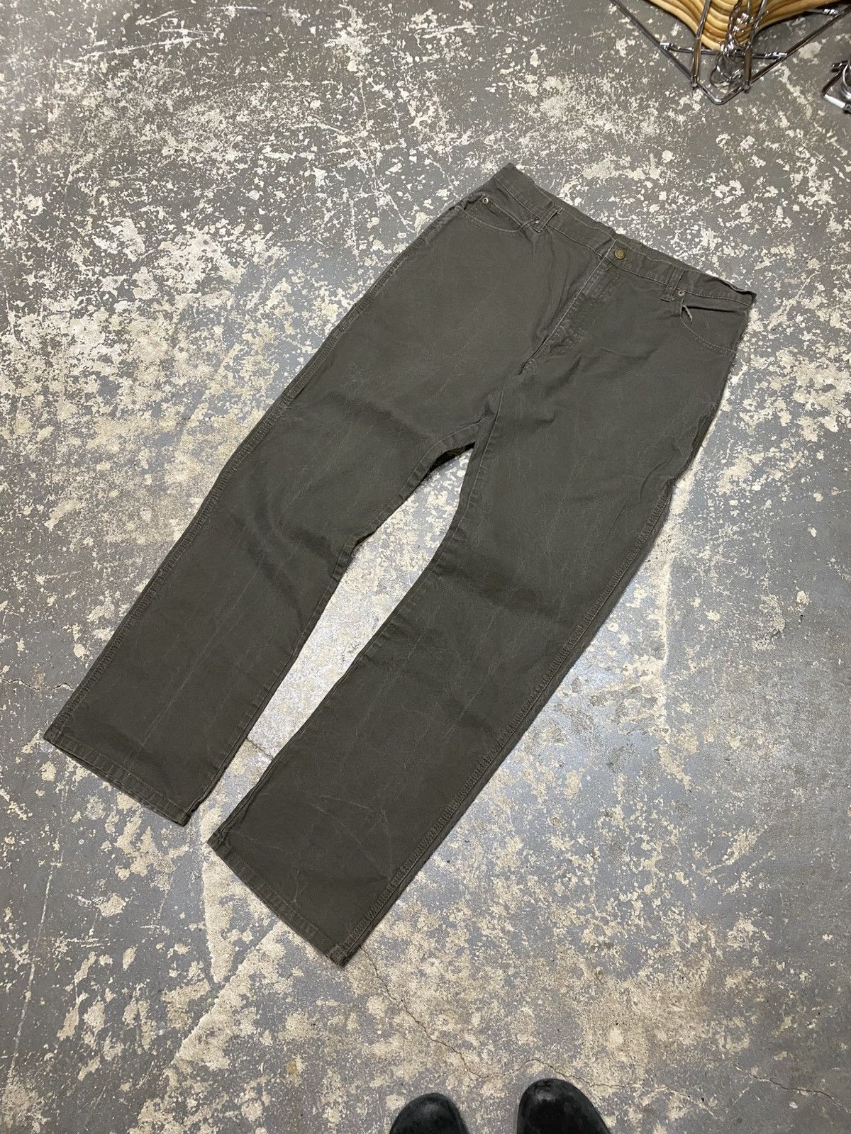 Carhartt × Dickies × Vintage Vintage Dickies Green Faded Carpenter Baggy Fit Pants Size US 36 / EU 52 - 4 Thumbnail