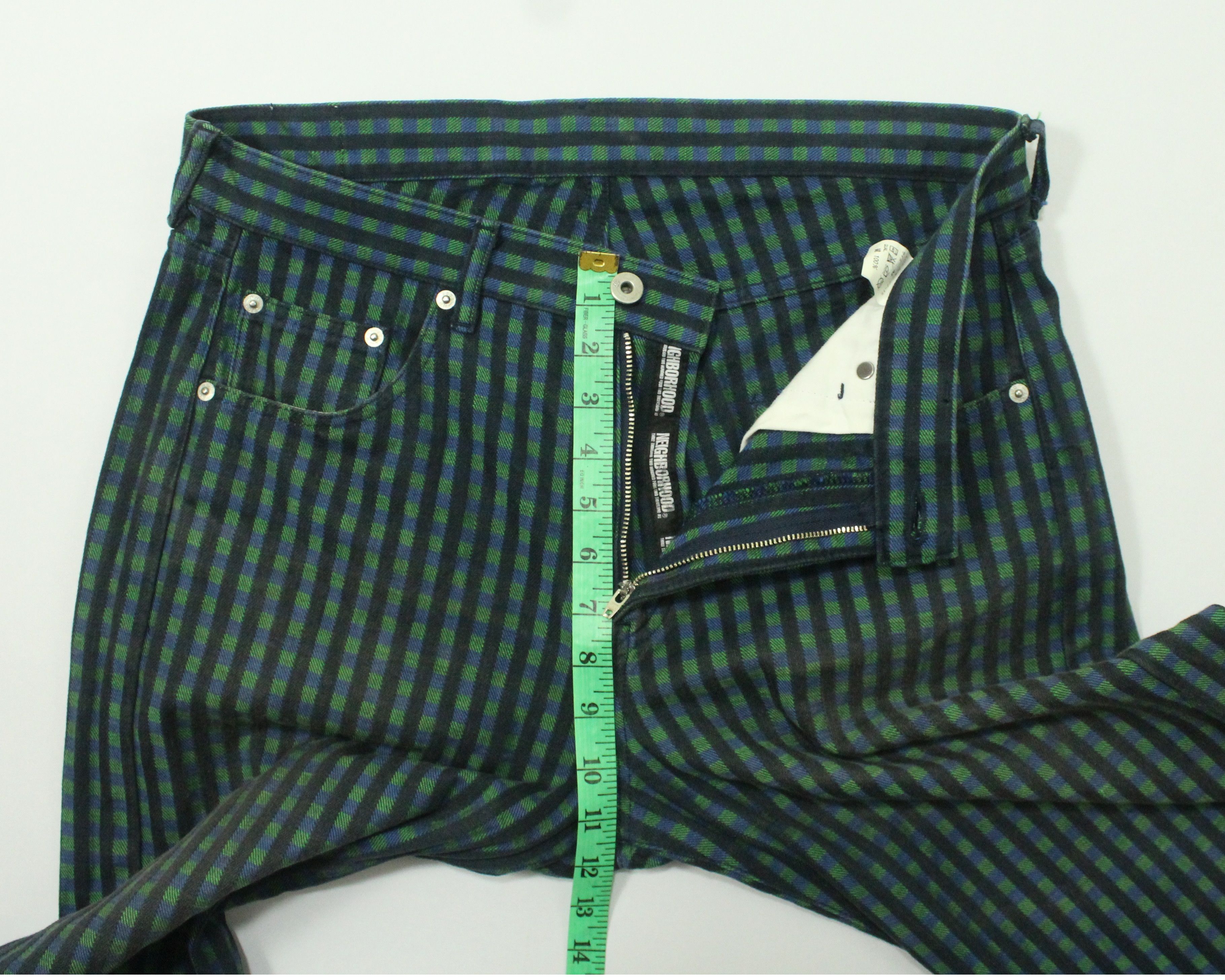 Neighborhood Vintage NEIGHBORHOOD Denim 2002 Woven Striped Plaid Size US 33 - 19 Thumbnail