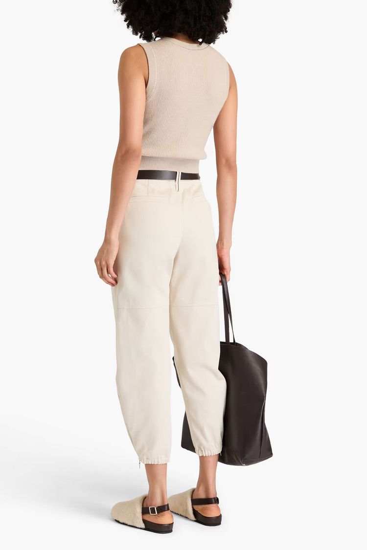 Brunello Cucinelli o1y0825 Crewneck Sleeveless Sweater in Sand Size M / US 6-8 / IT 42-44 - 2 Thumbnail