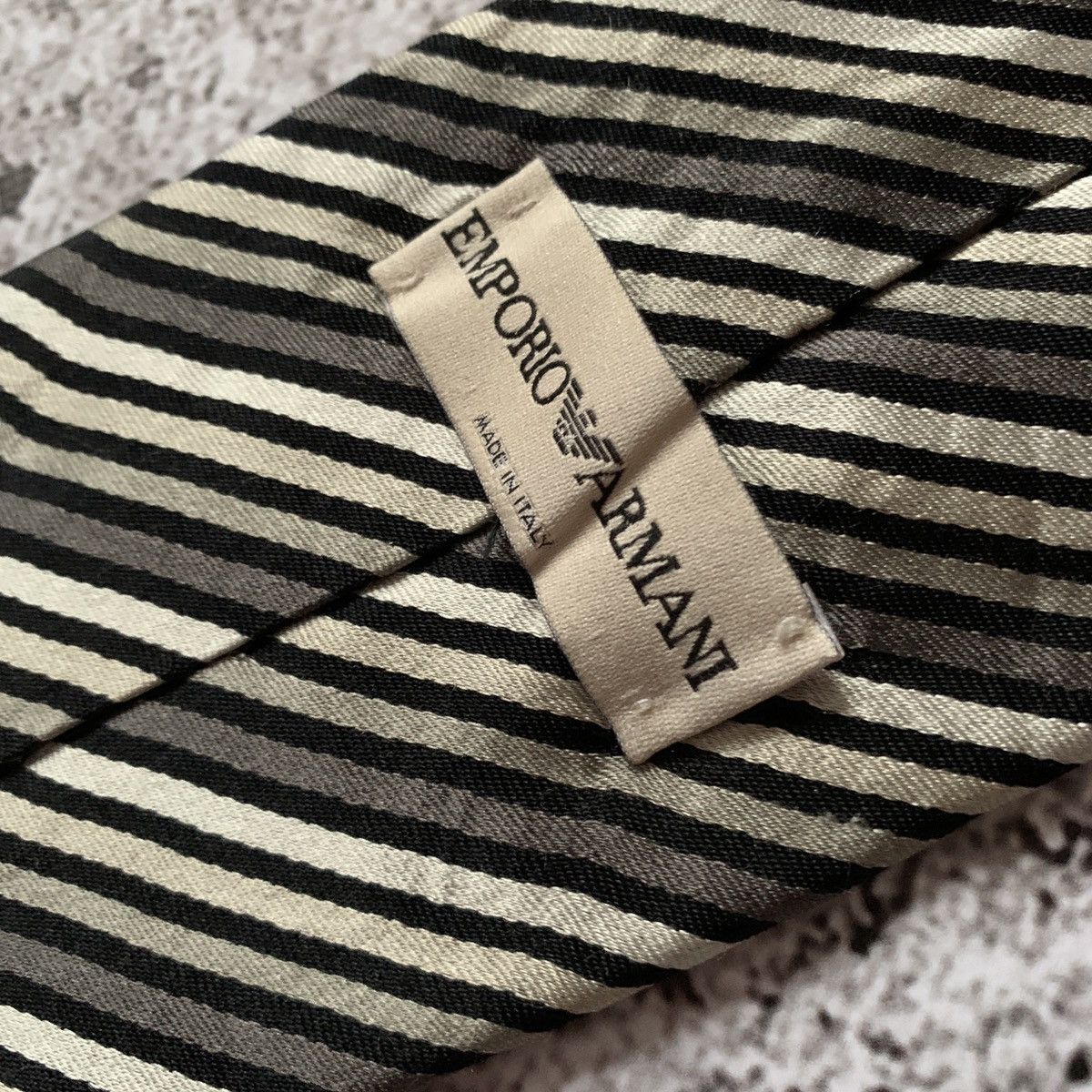 Emporio Armani Emporio Armani ties striped silk Size ONE SIZE - 3 Thumbnail