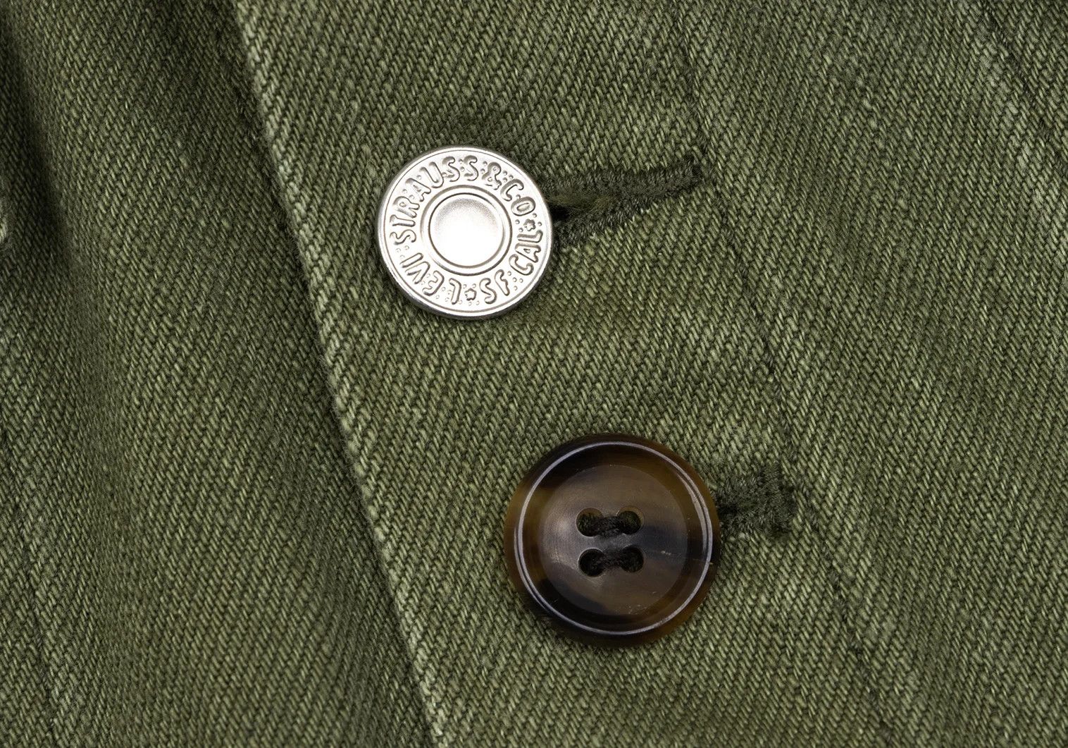 Junya Watanabe Button Design Denim Tailored Jacket in Khaki Size US M / EU 48-50 / 2 - 6 Thumbnail