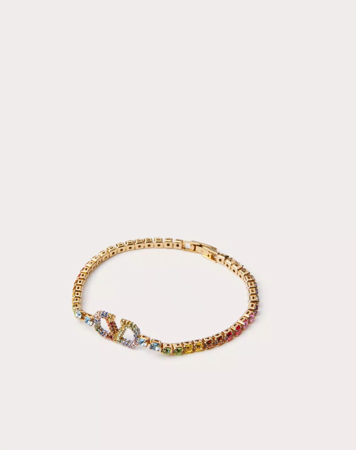 Valentino o1s1wg110426 Size: M / Rainbow Metal And Crystal Bracelet Size ONE SIZE - 3 Thumbnail