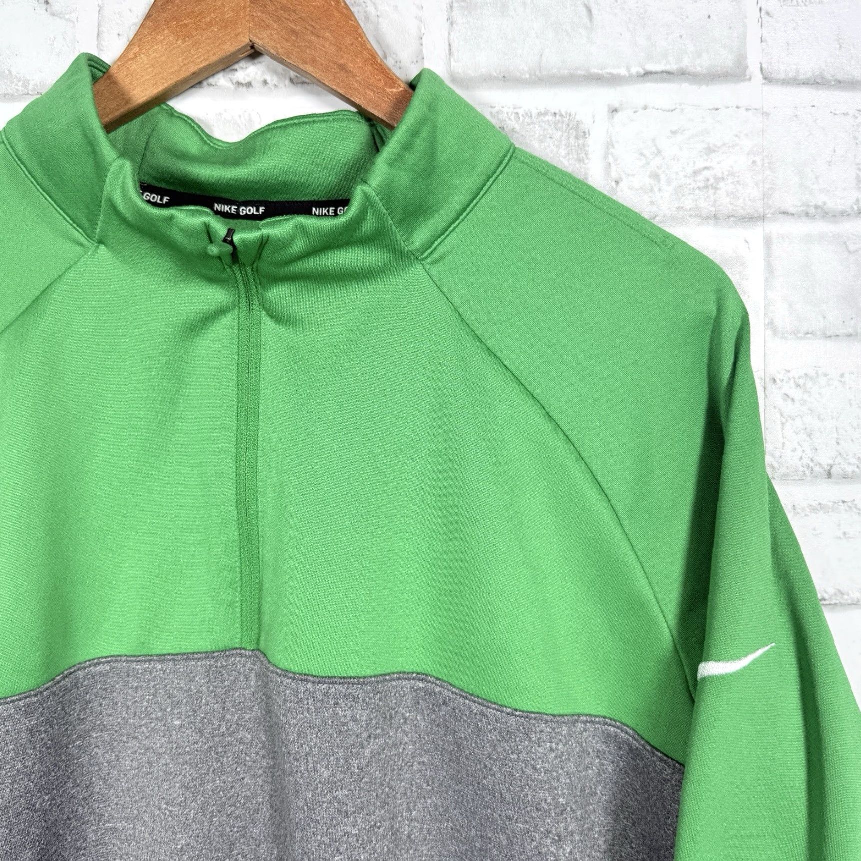 Nike Nike Golf Green Half Zip Pullover Mens Size L Size US L / EU 52-54 / 3 - 2 Thumbnail