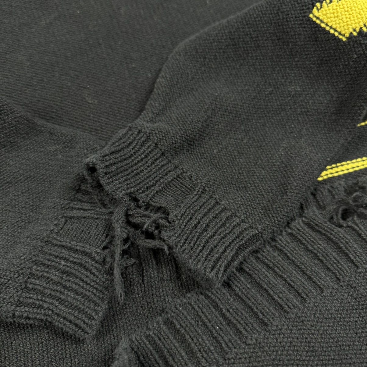Off-White OFF-WHITE Distressed Logo Intarsia Wool Sweater Size US M / EU 48-50 / 2 - 2 Thumbnail