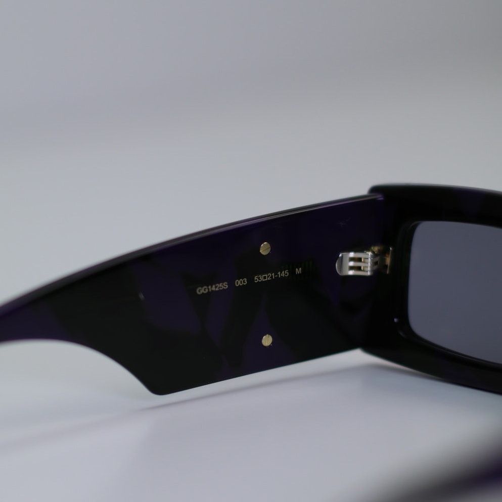 Gucci NEW Gucci Sunglasses GG1425S 003 Purple Green Havana Grey Size ONE SIZE - 11 Thumbnail