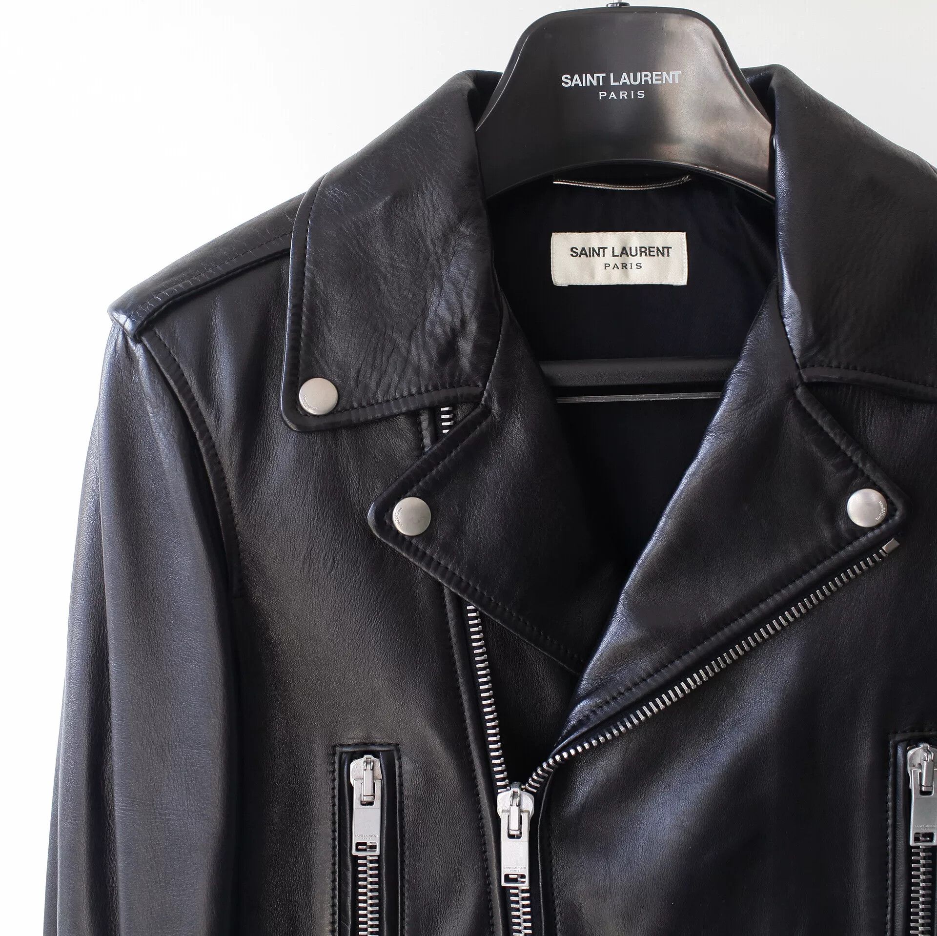Saint Laurent Paris saint laurent paris black leather jacket Size M / US 6-8 / IT 42-44 - 1 Thumbnail