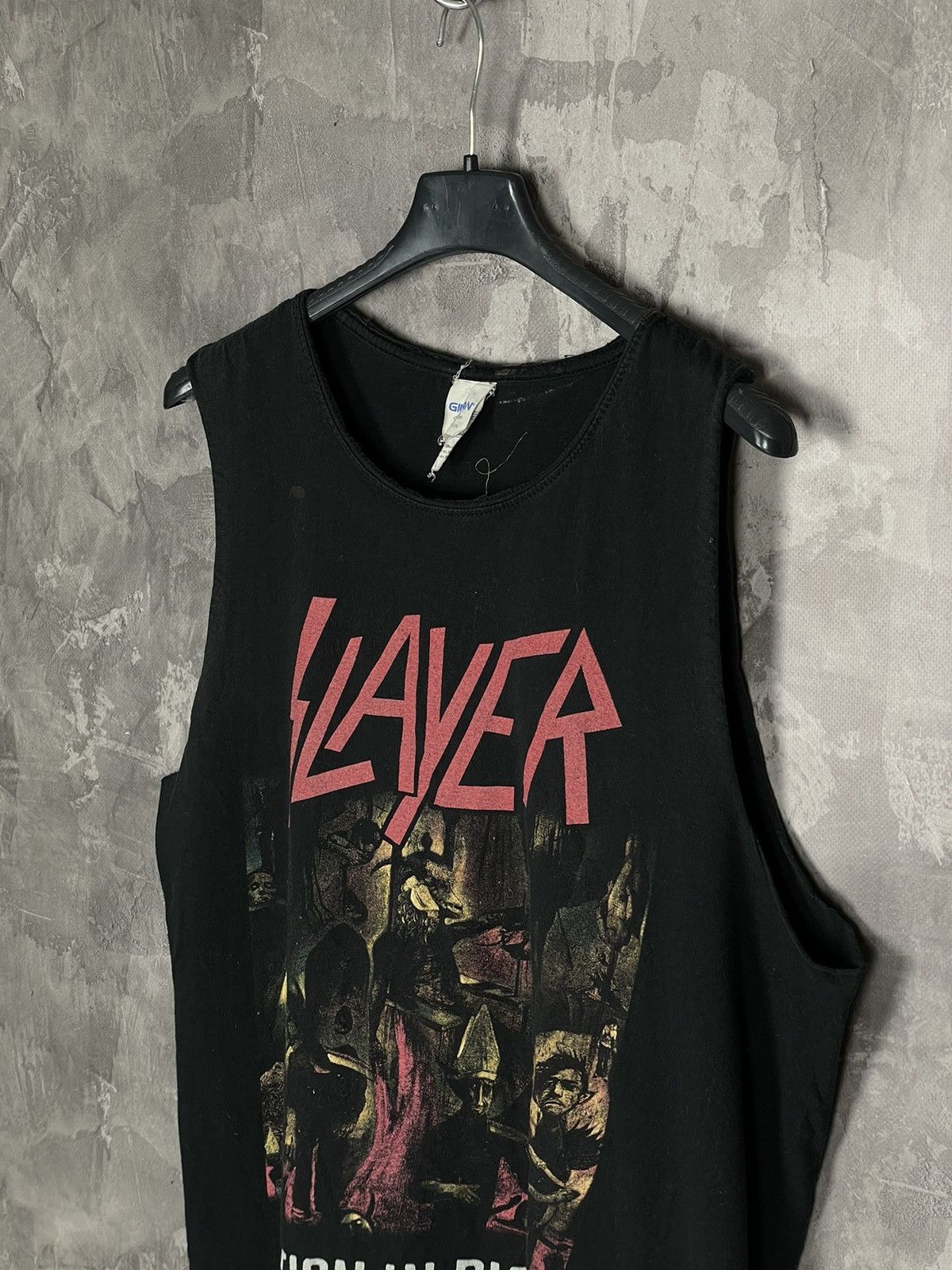 Slayer × Vintage Vintage Slayer Distressed Punk Grunge Rock Band Tank Top Size US M / EU 48-50 / 2 - 6 Thumbnail