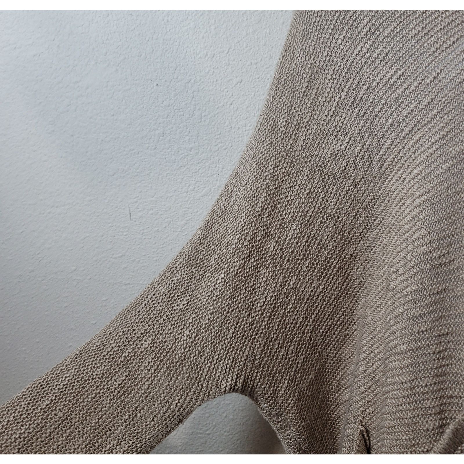 Other Altar'd State Tan Slub Knit Open Front Cardigan Large Size L / US 10 / IT 46 - 6 Thumbnail