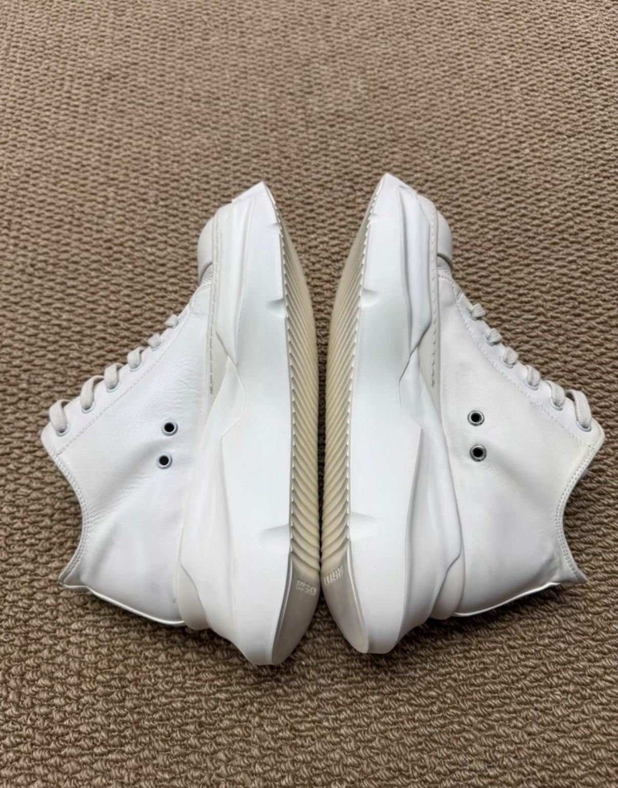 Rick Owens Rick Owens DRKSHDW Tank Sole Milk White Leather Sneakers K37 Size US 7 / EU 40 - 7 Thumbnail