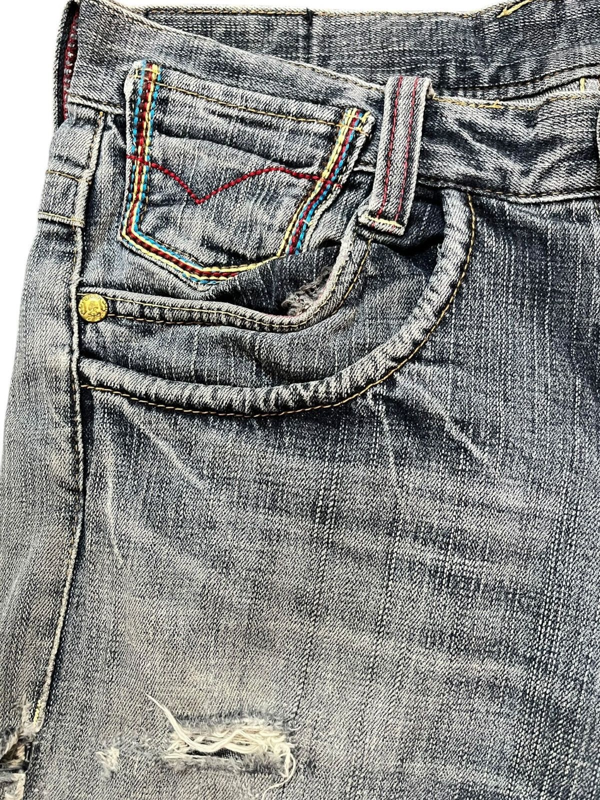 Japanese Brand Vintage Japanese Brand Faded Buckle Belt Distressed Denim Size US 30 / EU 46 - 5 Thumbnail