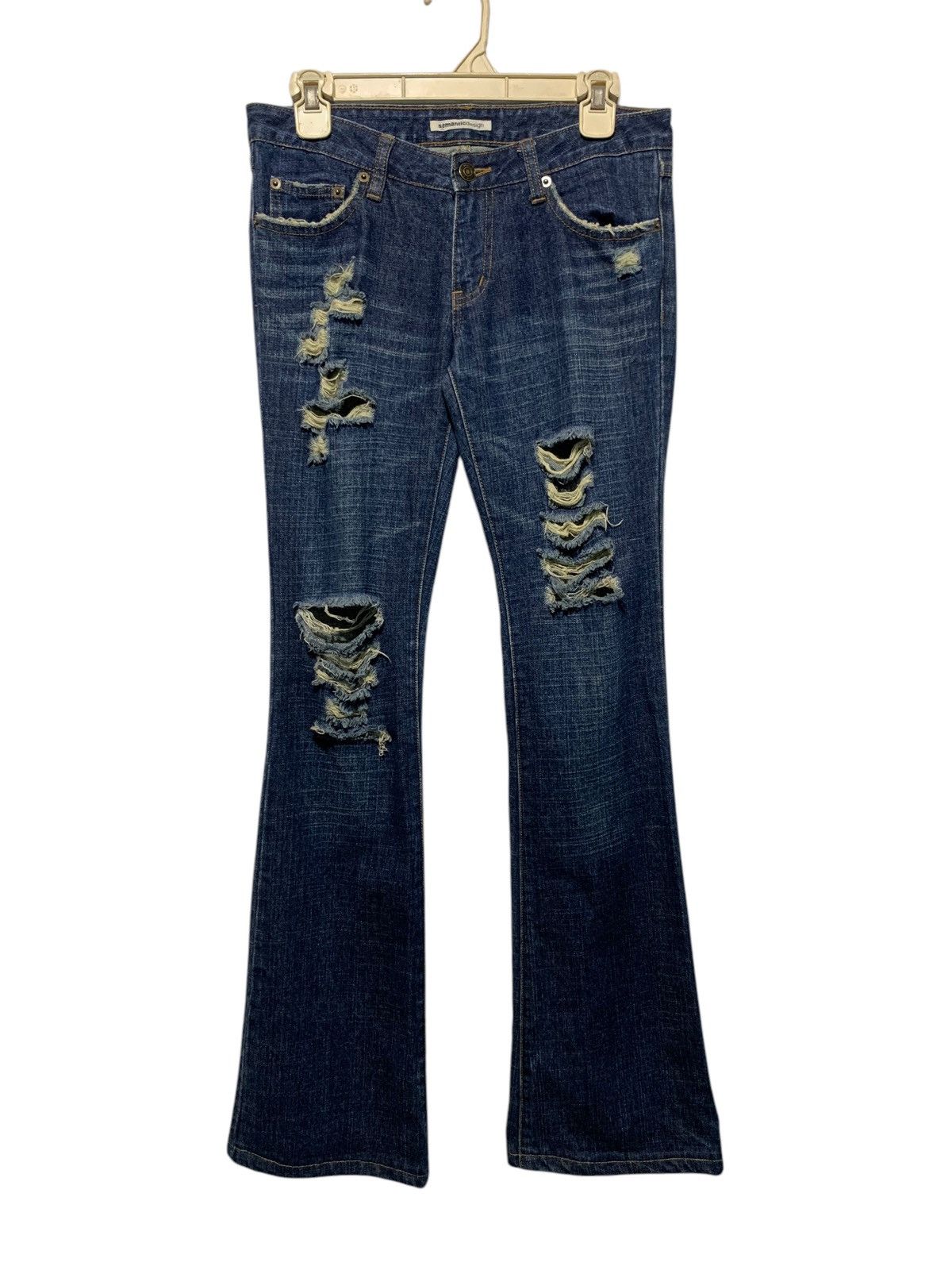 If Six Was Nine × Le Grande Bleu (L.G.B.) × semanticdesign Semantic Design flared jeans distressed ripped punk Size US 30 / EU 46 - 12 Thumbnail
