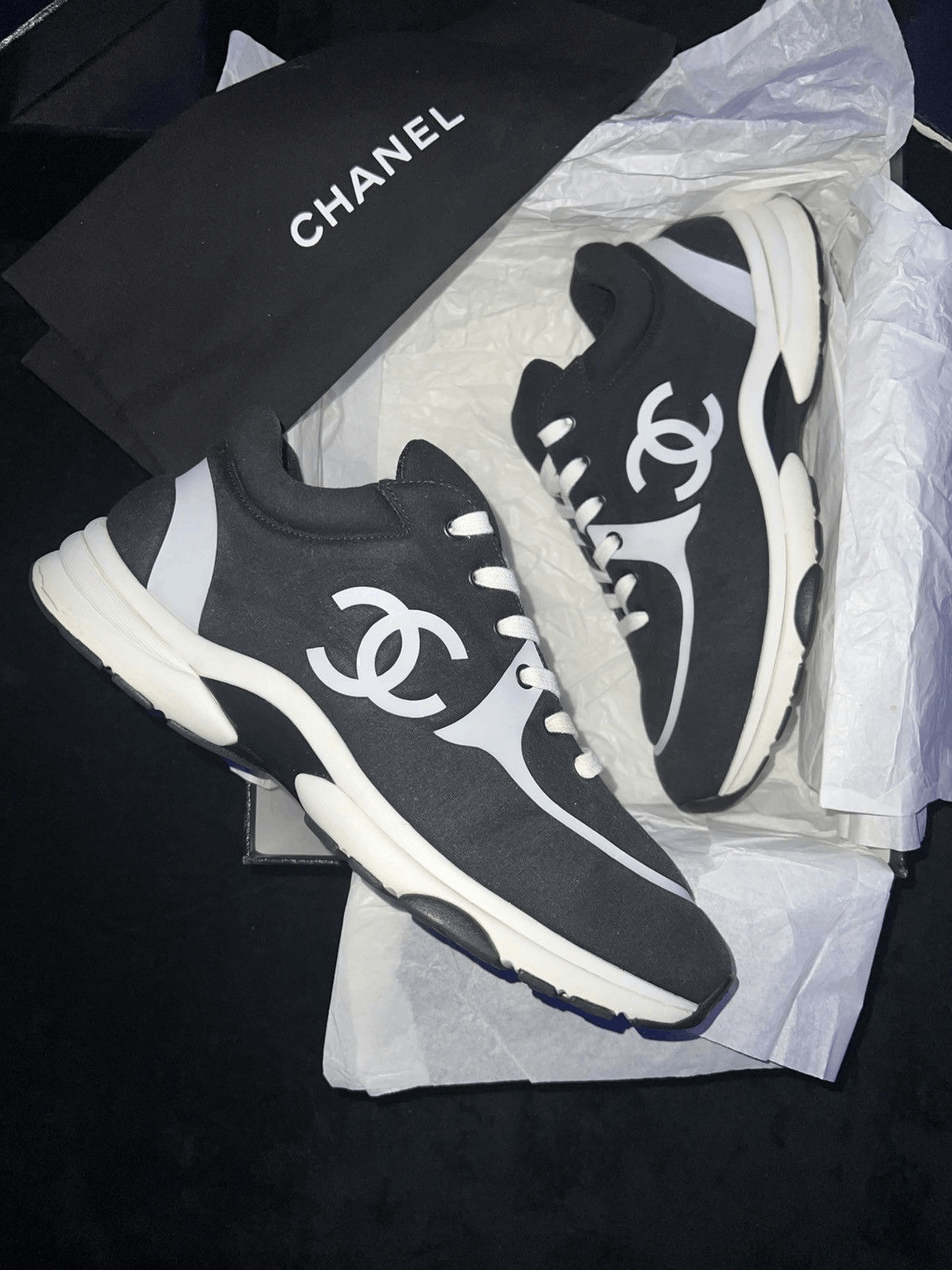 Chanel Chanel CC Trainer “BlackWhite” Size US 11 / EU 44 - 16 Thumbnail