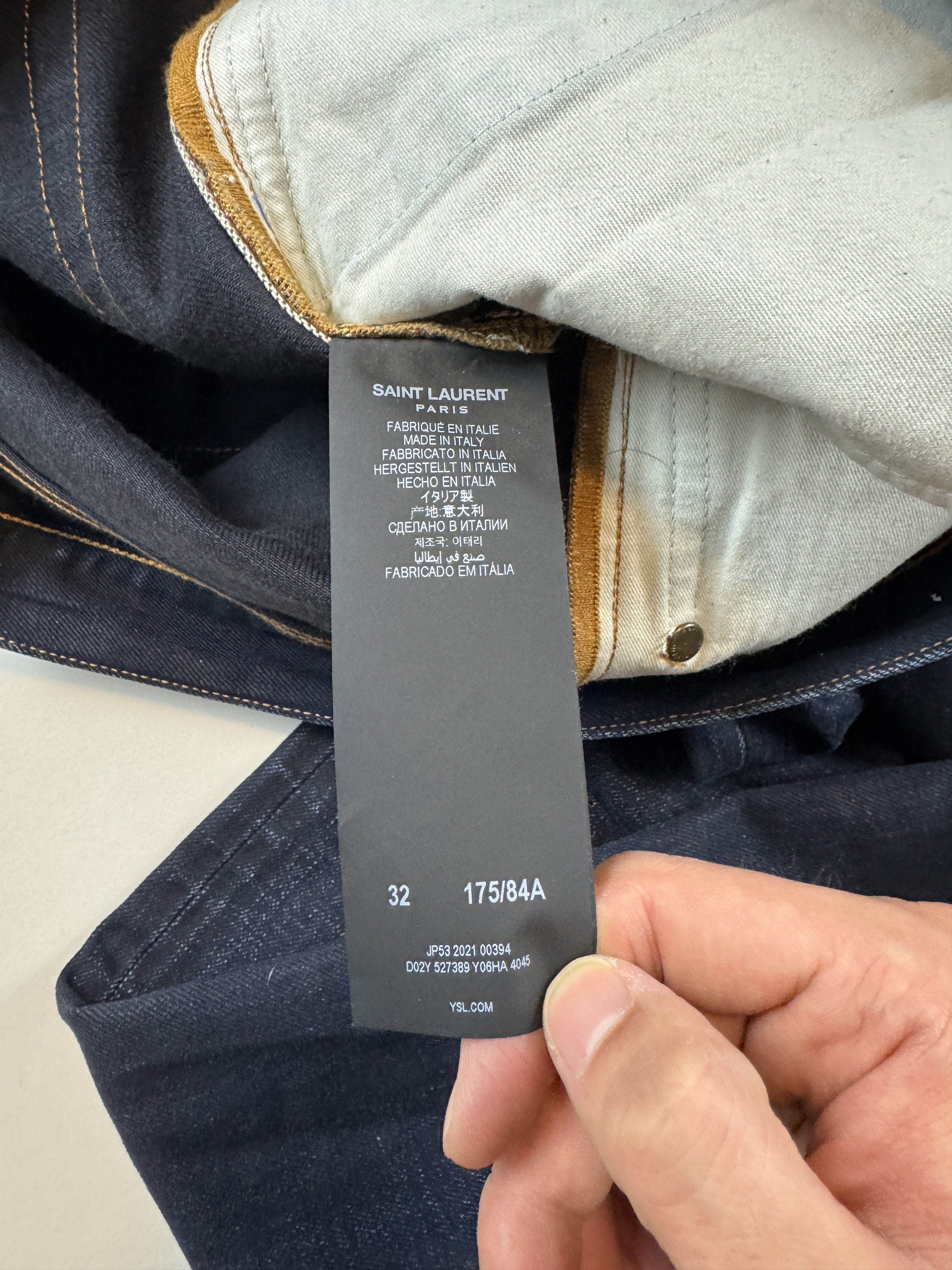 Saint Laurent Paris Saint Laurent Raw Denim D02 JEans Size US 32 / EU 48 - 7 Thumbnail